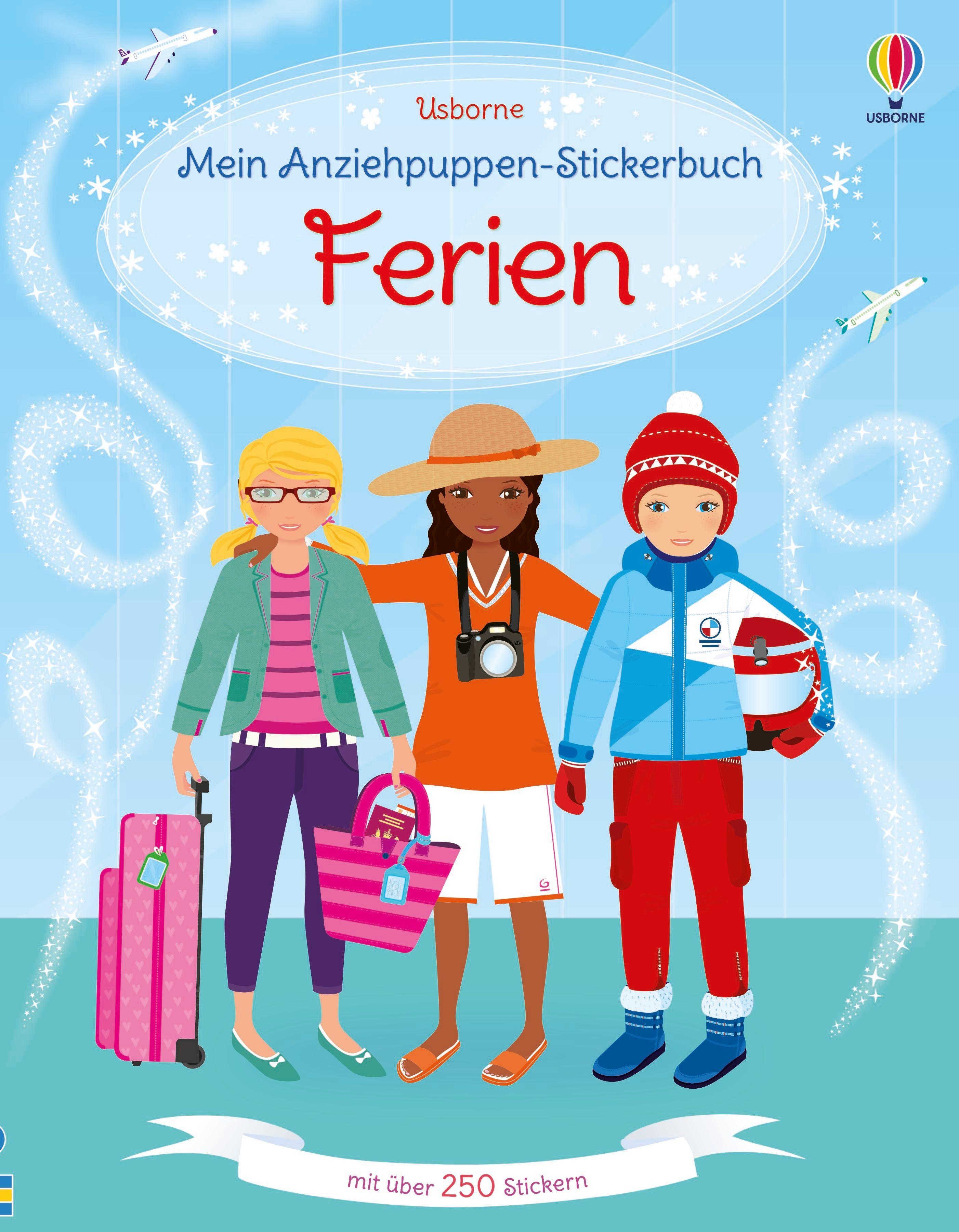 Vorderes Coverbild Mein Anziehpuppen-Stickerbuch: Ferien