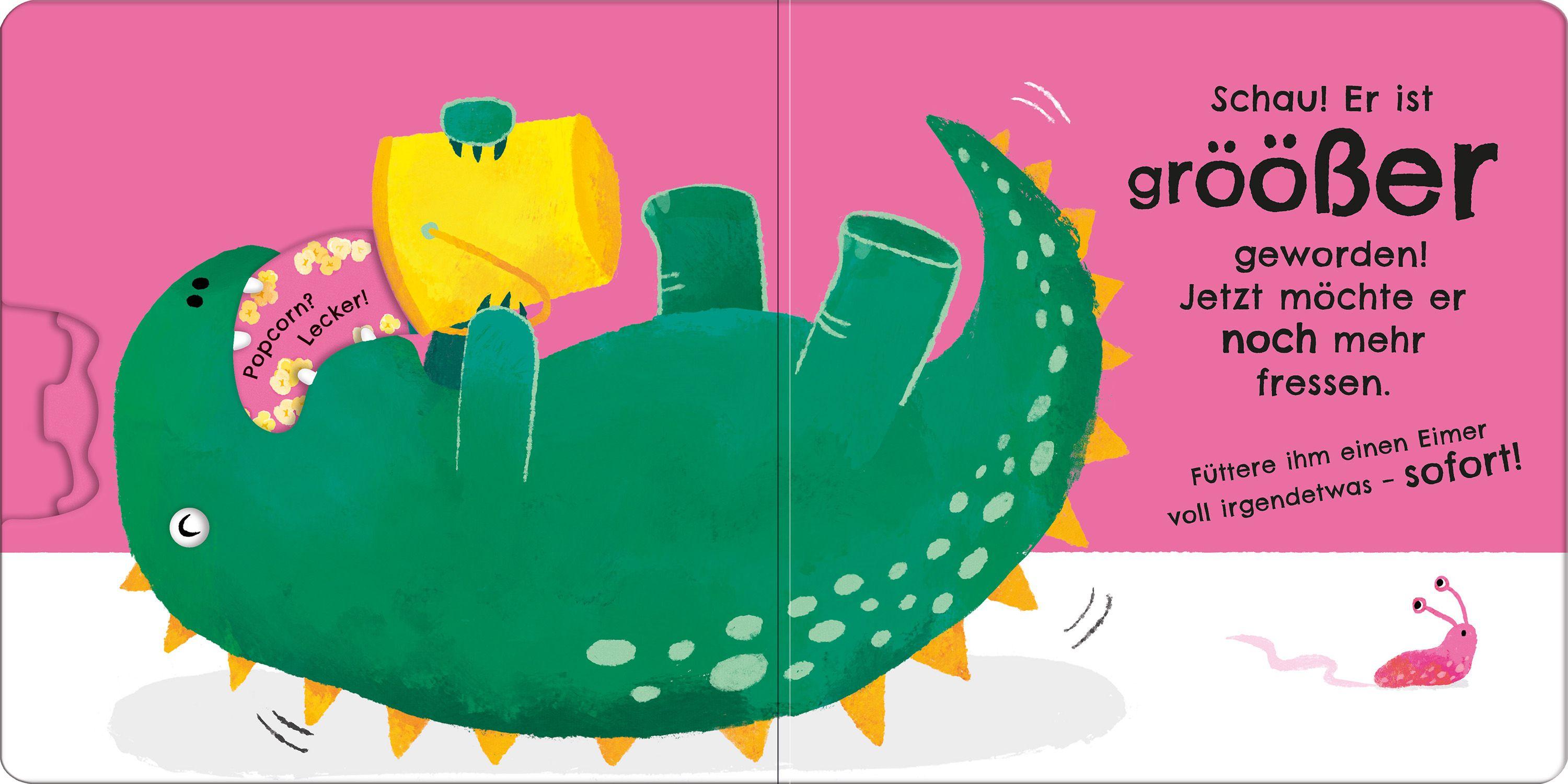 Beispielinhalt (Bild) Dreh-das-Rad-Buch: Füttere deinen Dino