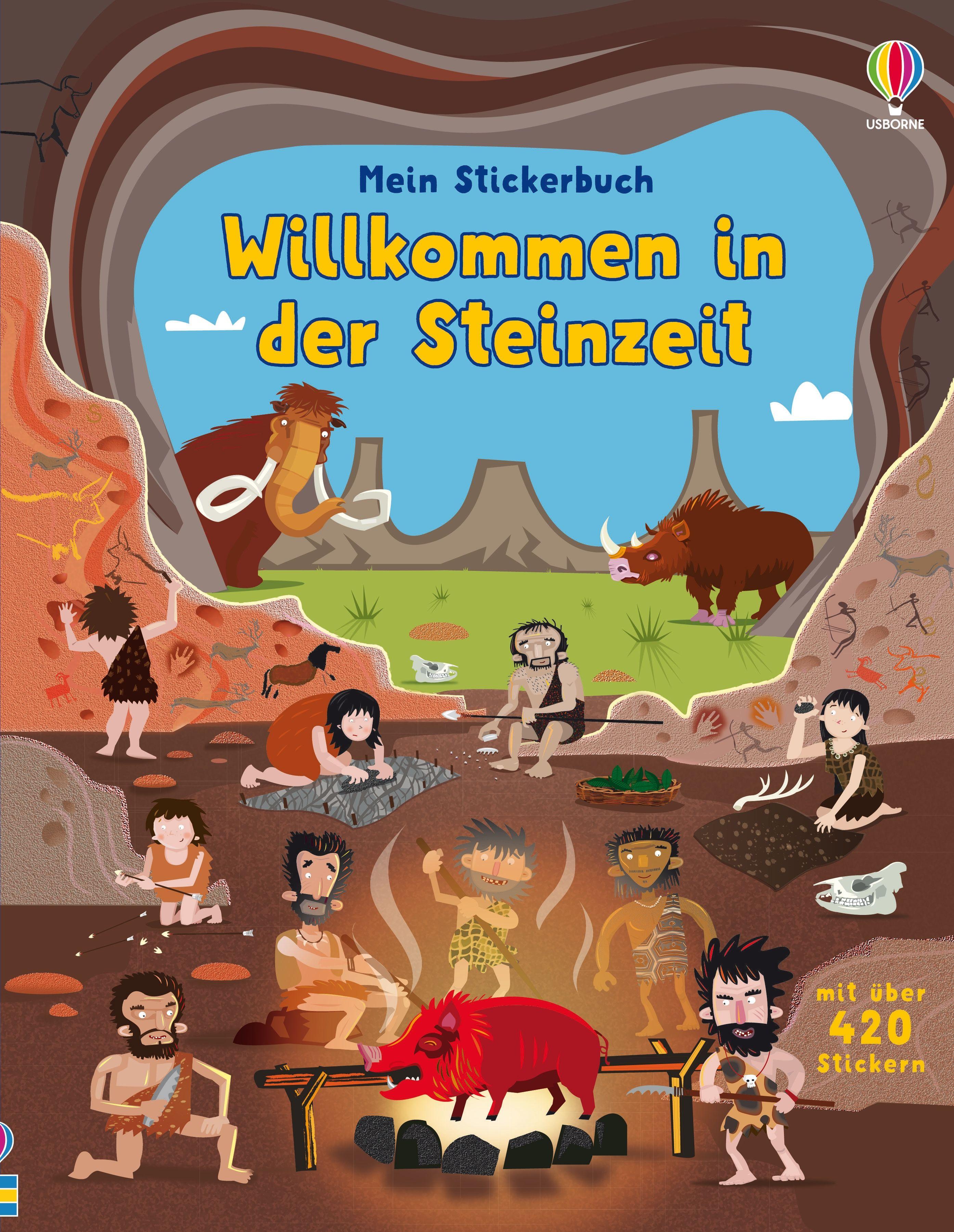 Vorderes Coverbild Mein Stickerbuch: Willkommen in der Steinzeit