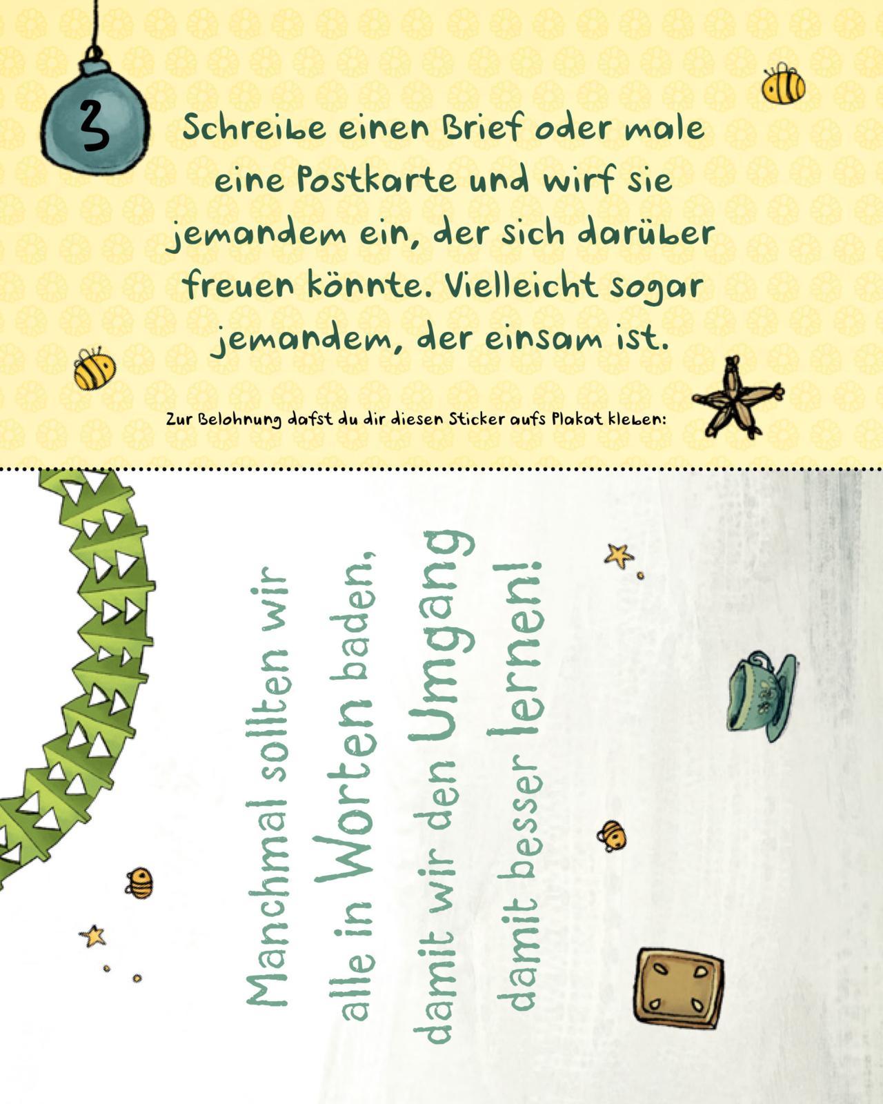 Beispielinhalt (Bild) Frau Honig: Der Adventskalender der guten Taten