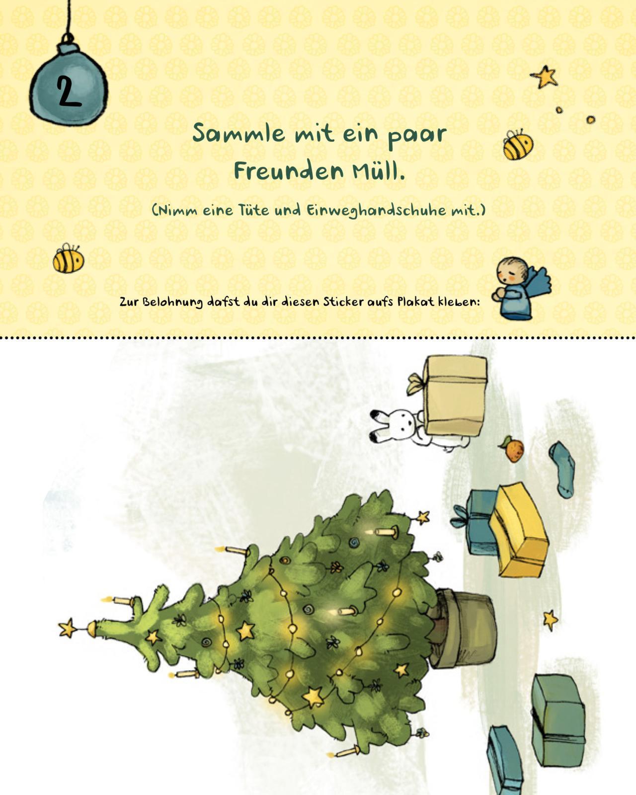 Beispielinhalt (Bild) Frau Honig: Der Adventskalender der guten Taten