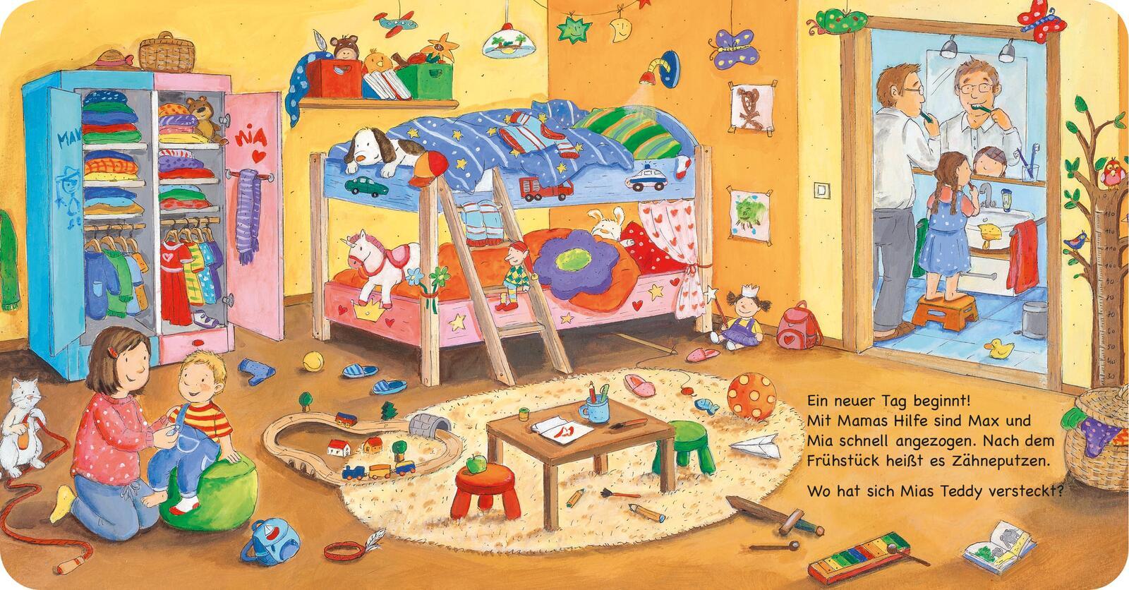 Beispielinhalt (Bild) Mein allererstes Wimmelbuch: Durch den Tag - Mini