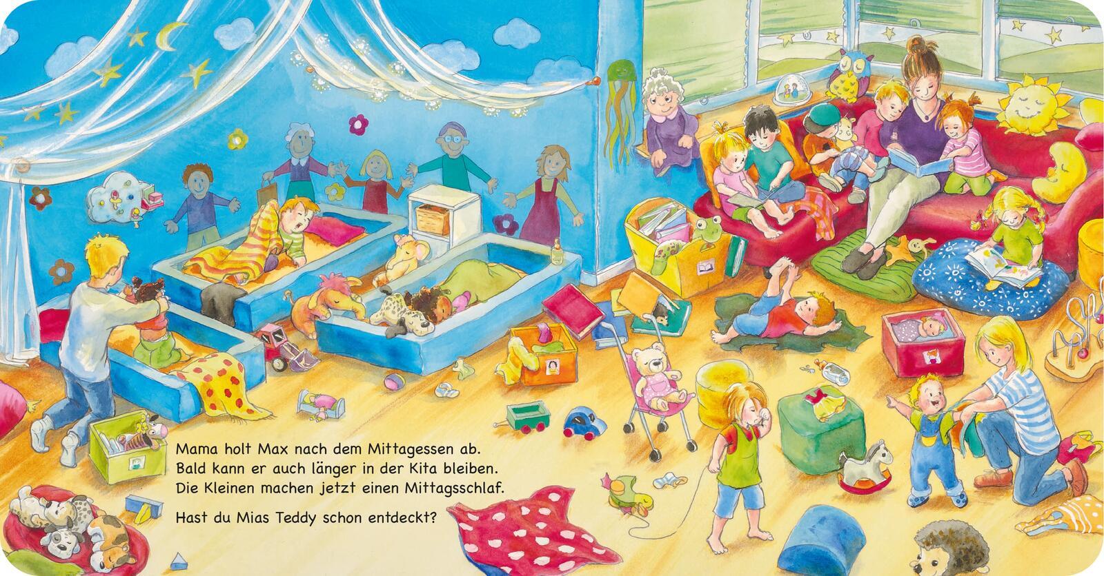 Beispielinhalt (Bild) Mein allererstes Wimmelbuch: Ein Tag in der Kita - Mini