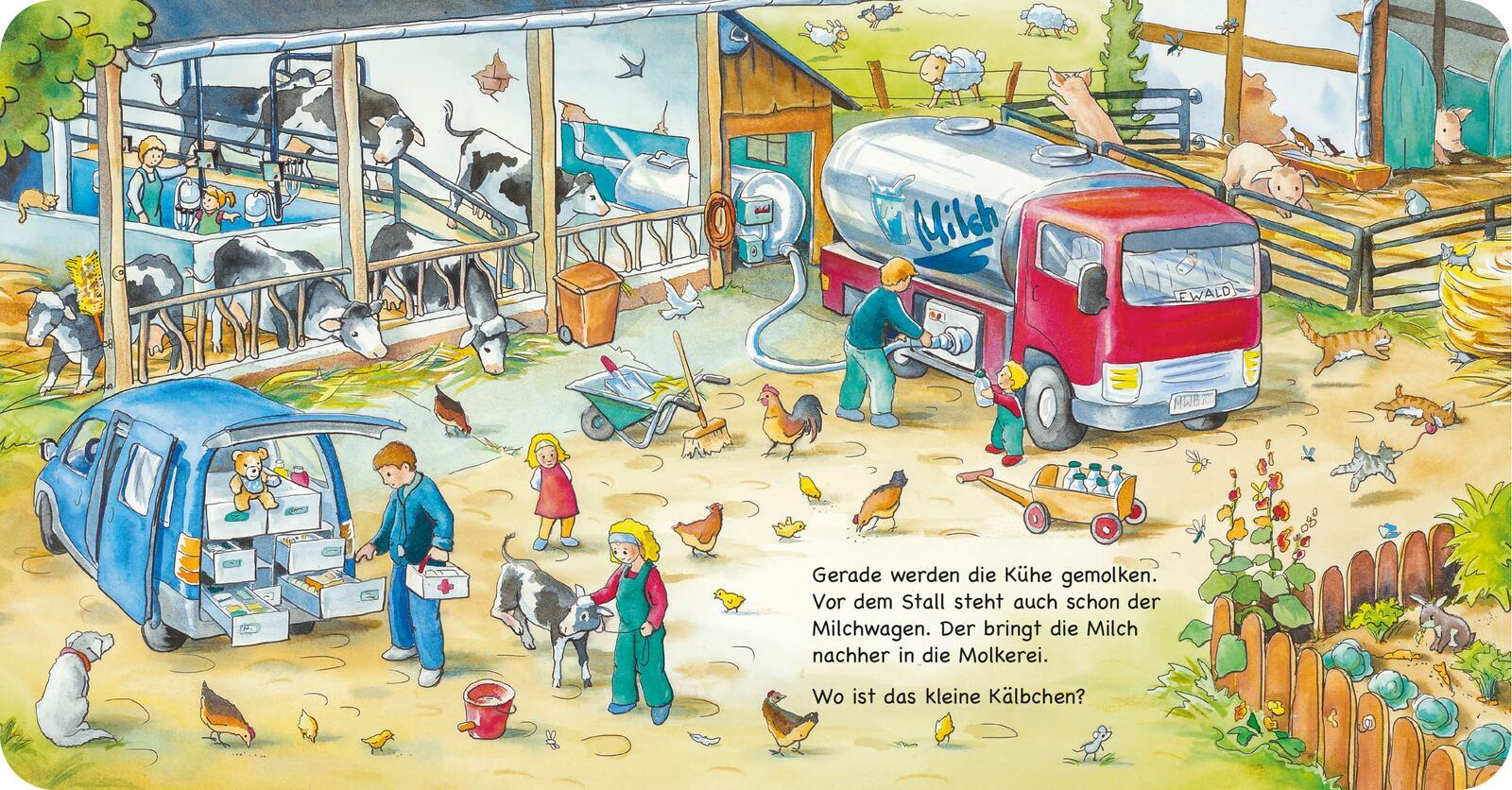 Beispielinhalt (Bild) Mein allererstes Wimmelbuch: Auf dem Bauernhof - Mini