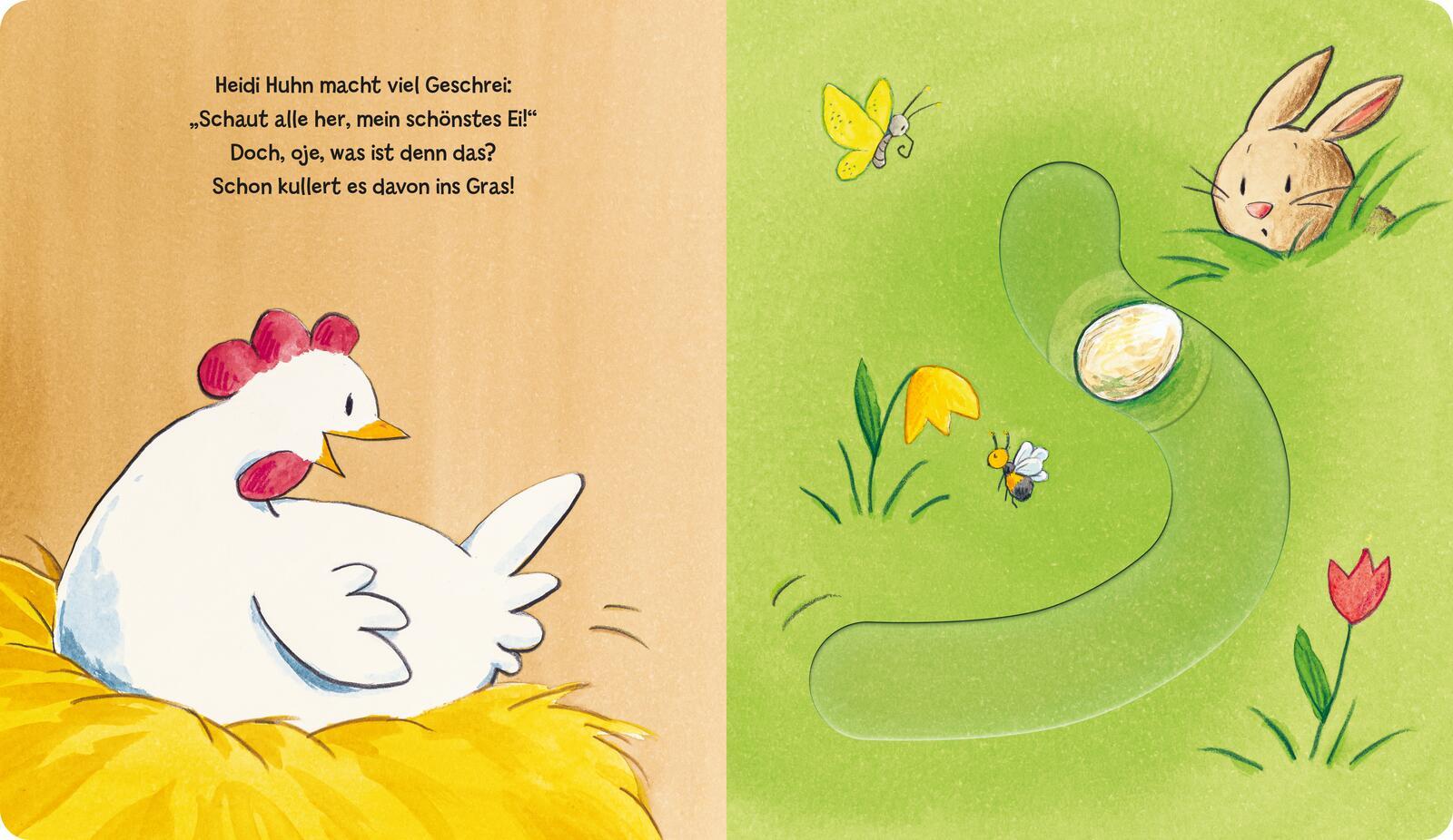 Beispielinhalt (Bild) Ei, Ei, Ei, was kullert da?