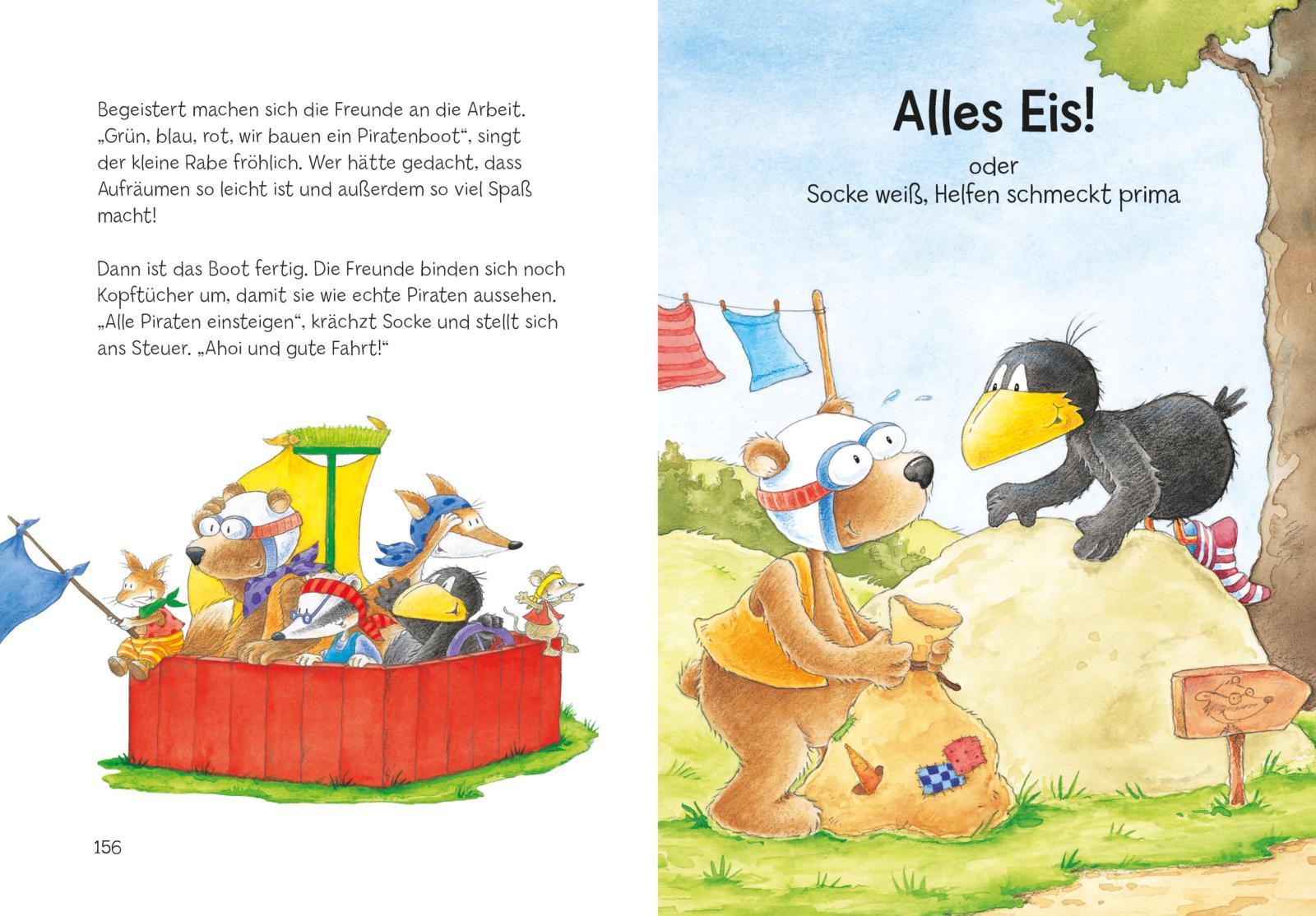 Beispielinhalt (Bild) Der kleine Rabe Socke: Noch eine Geschichte, bitte-danke!