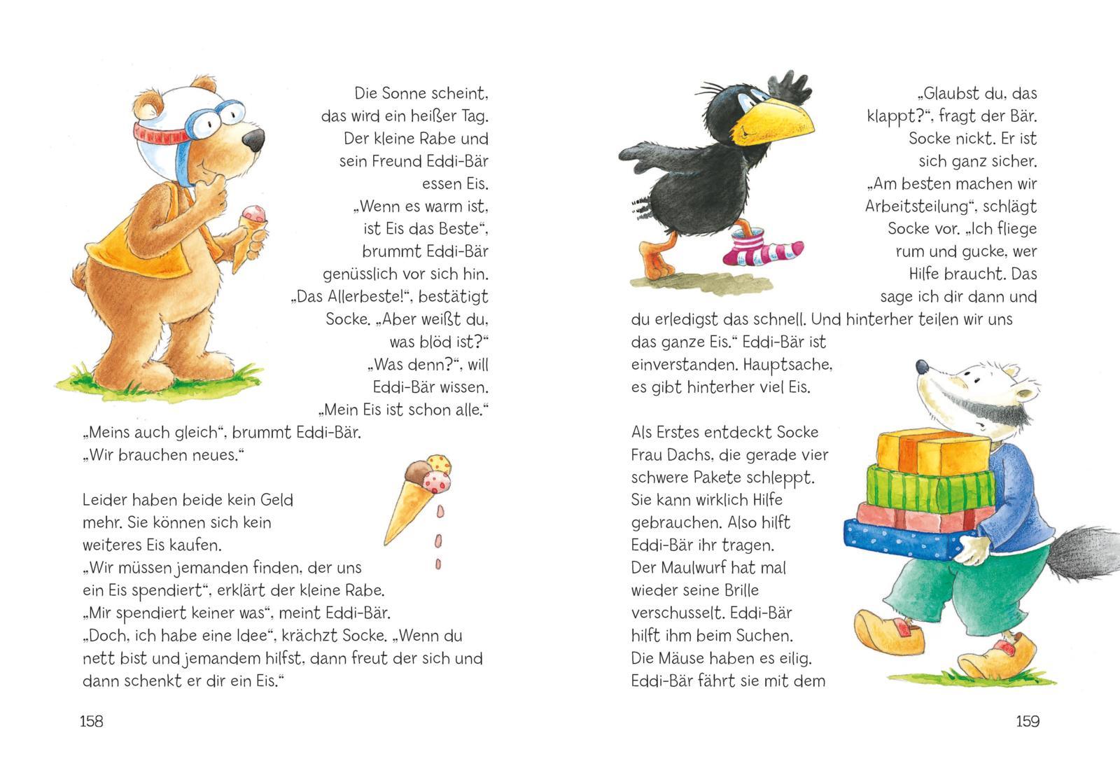 Beispielinhalt (Bild) Der kleine Rabe Socke: Noch eine Geschichte, bitte-danke!