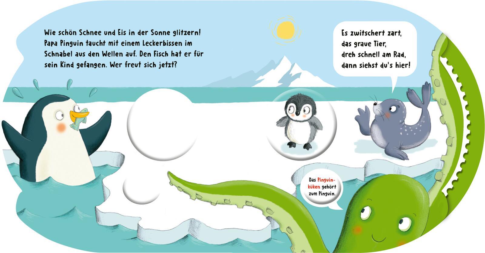 Beispielinhalt (Bild) Dreh das Rad und find´s heraus!: Welches Tier gehört zu mir?