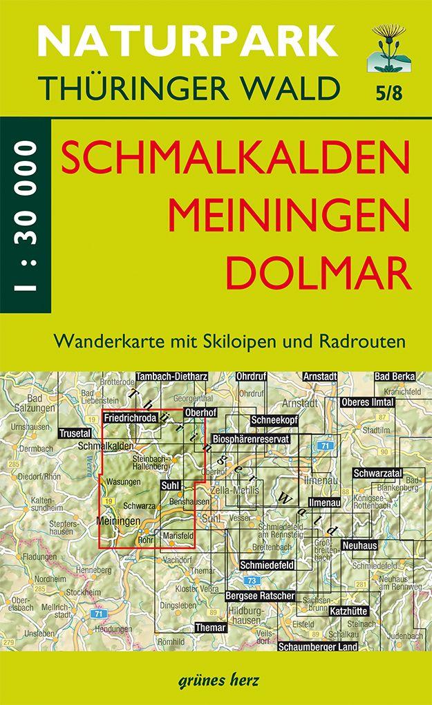 Vorderes Coverbild Wanderkarte Schmalkalden, Meinigen, Dolmar