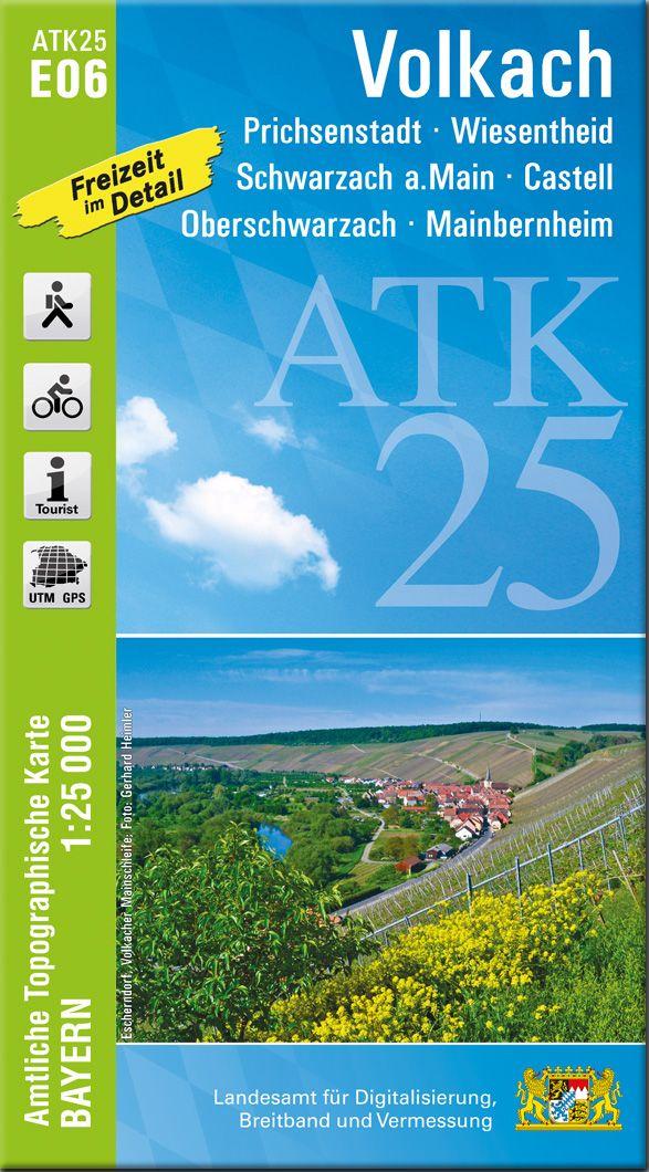 Vorderes Coverbild ATK25-E06 Volkach (Amtliche Topographische Karte 1:25000)