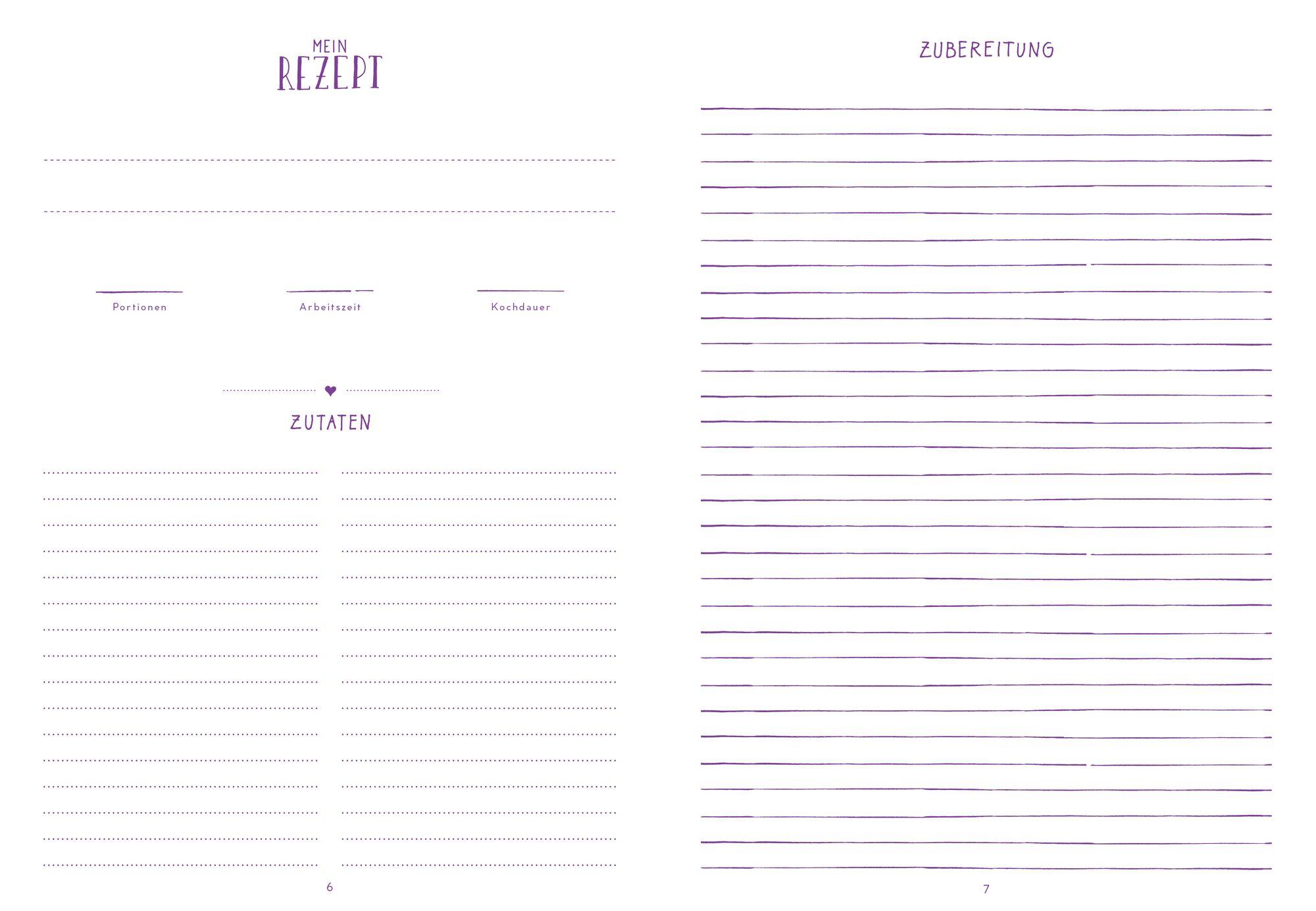 Beispielinhalt (Bild) Meine liebsten Rezepte - Lavendel