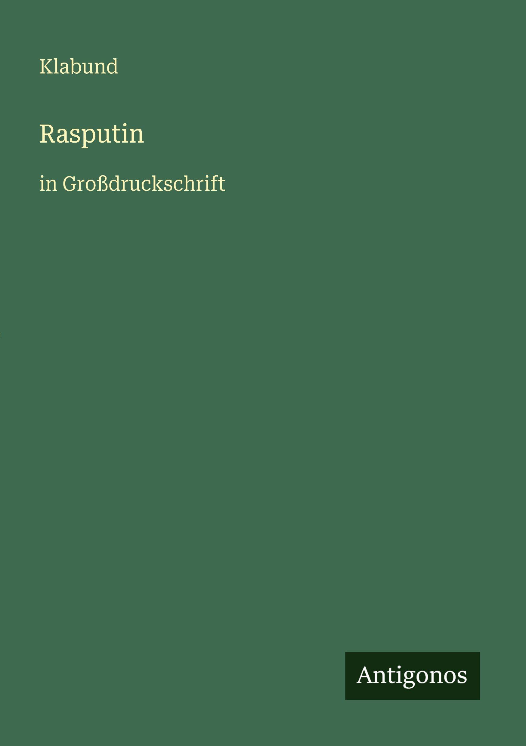 Vorderes Coverbild Rasputin