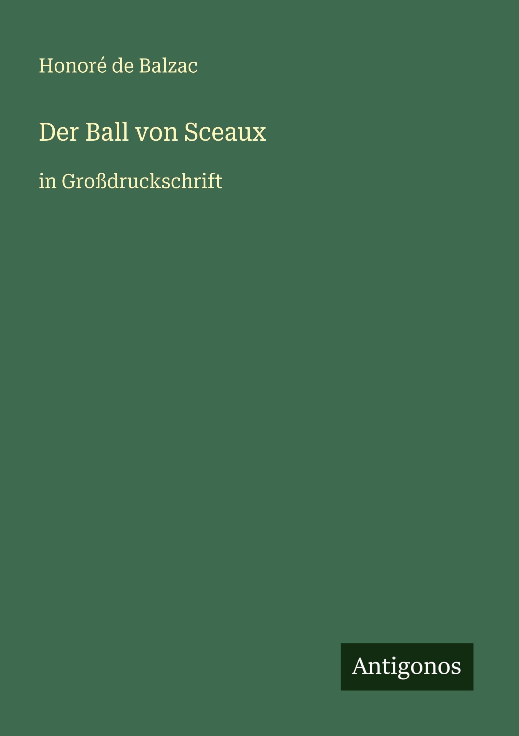 Vorderes Coverbild Der Ball von Sceaux