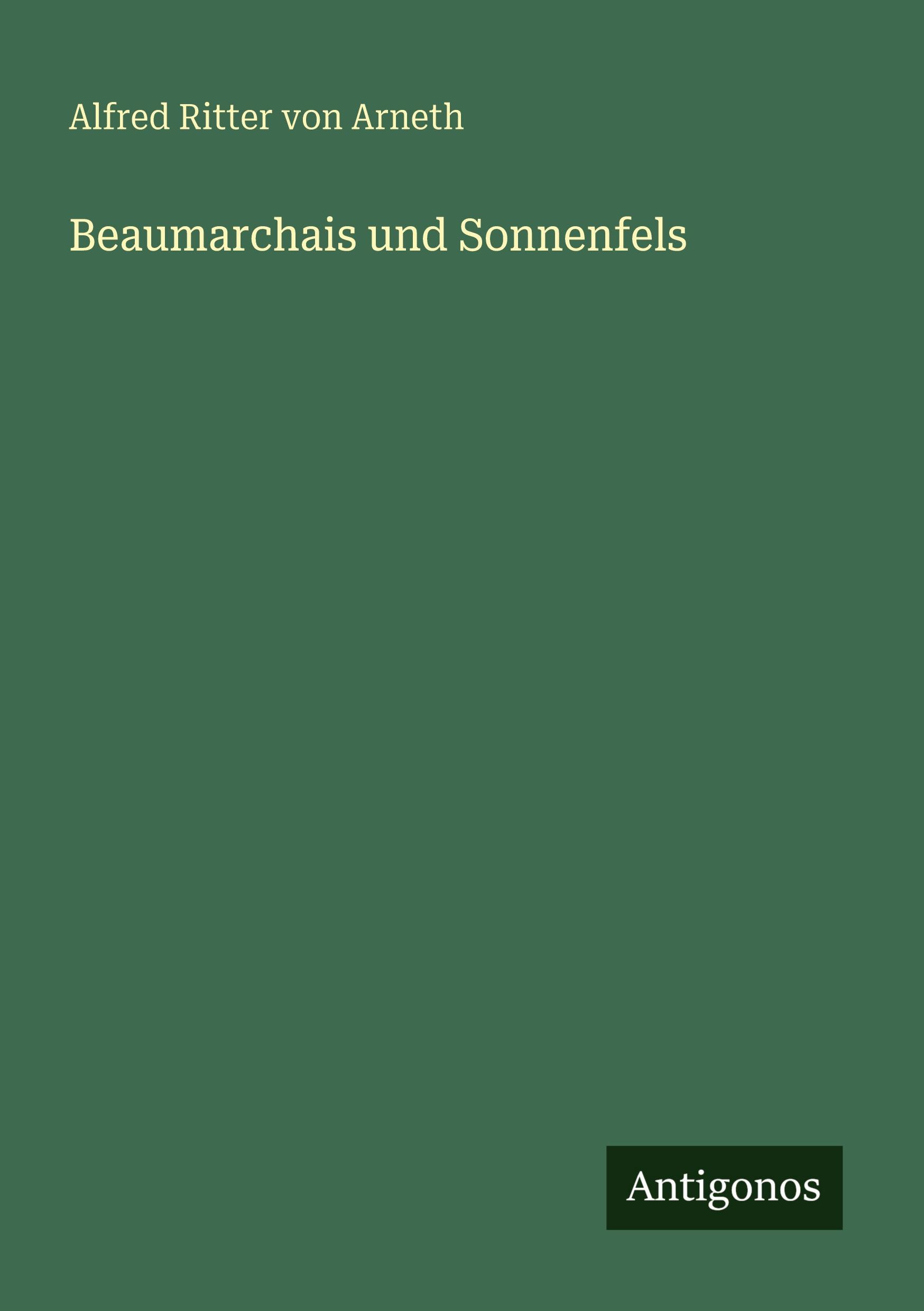 Vorderes Coverbild Beaumarchais und Sonnenfels