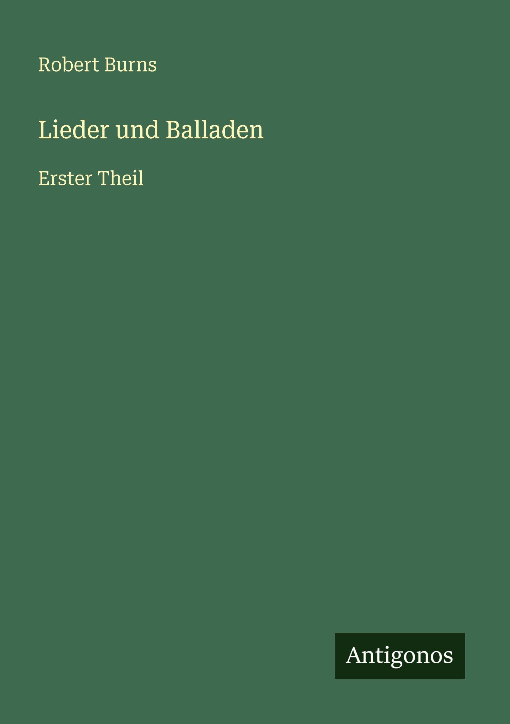 Vorderes Coverbild Lieder und Balladen