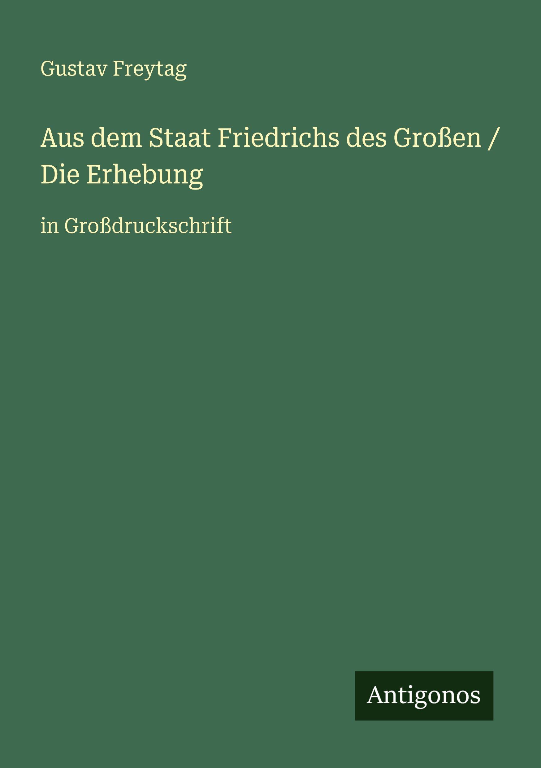 Vorderes Coverbild Aus dem Staat Friedrichs des Großen / Die Erhebung