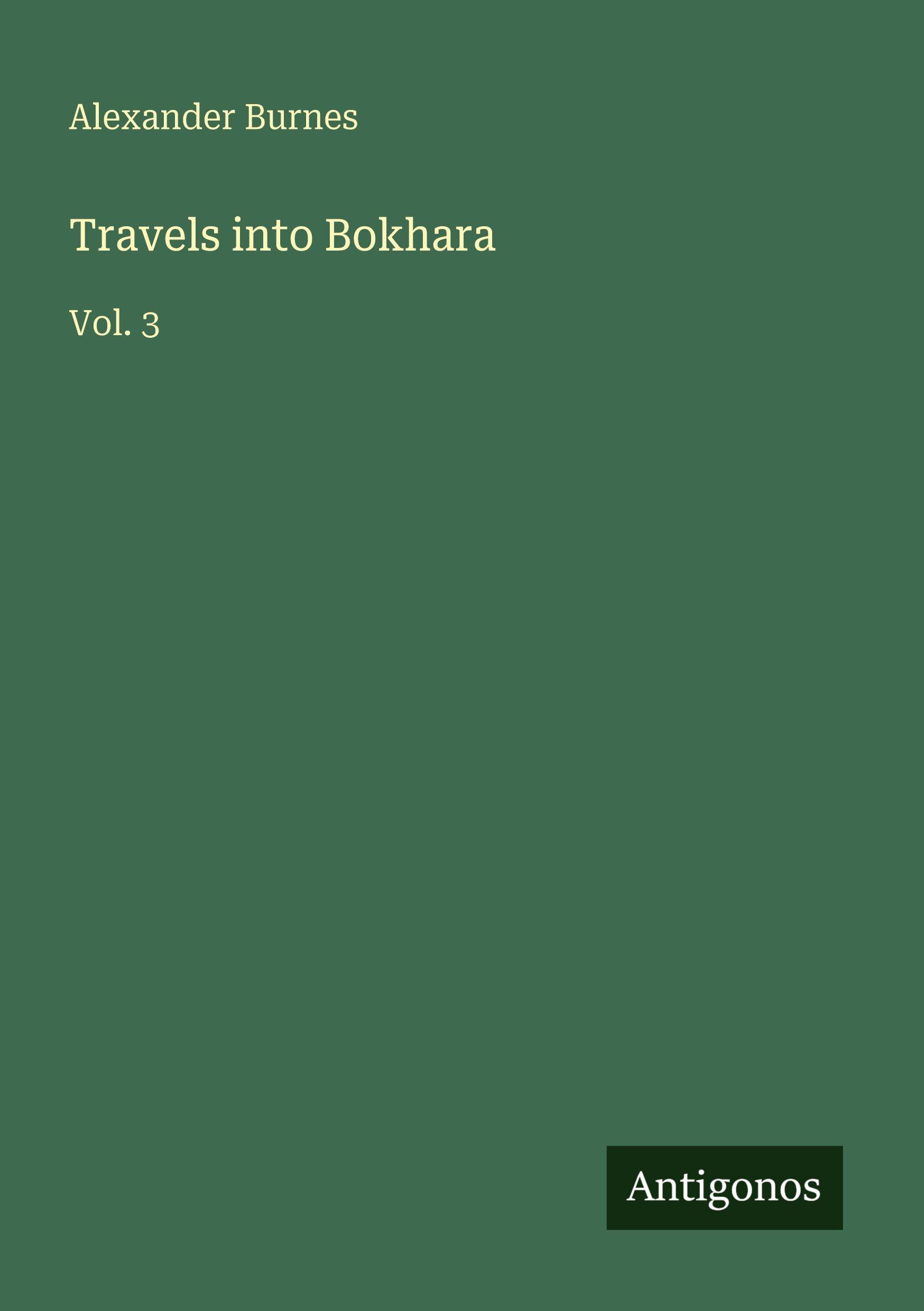 Vorderes Coverbild Travels into Bokhara