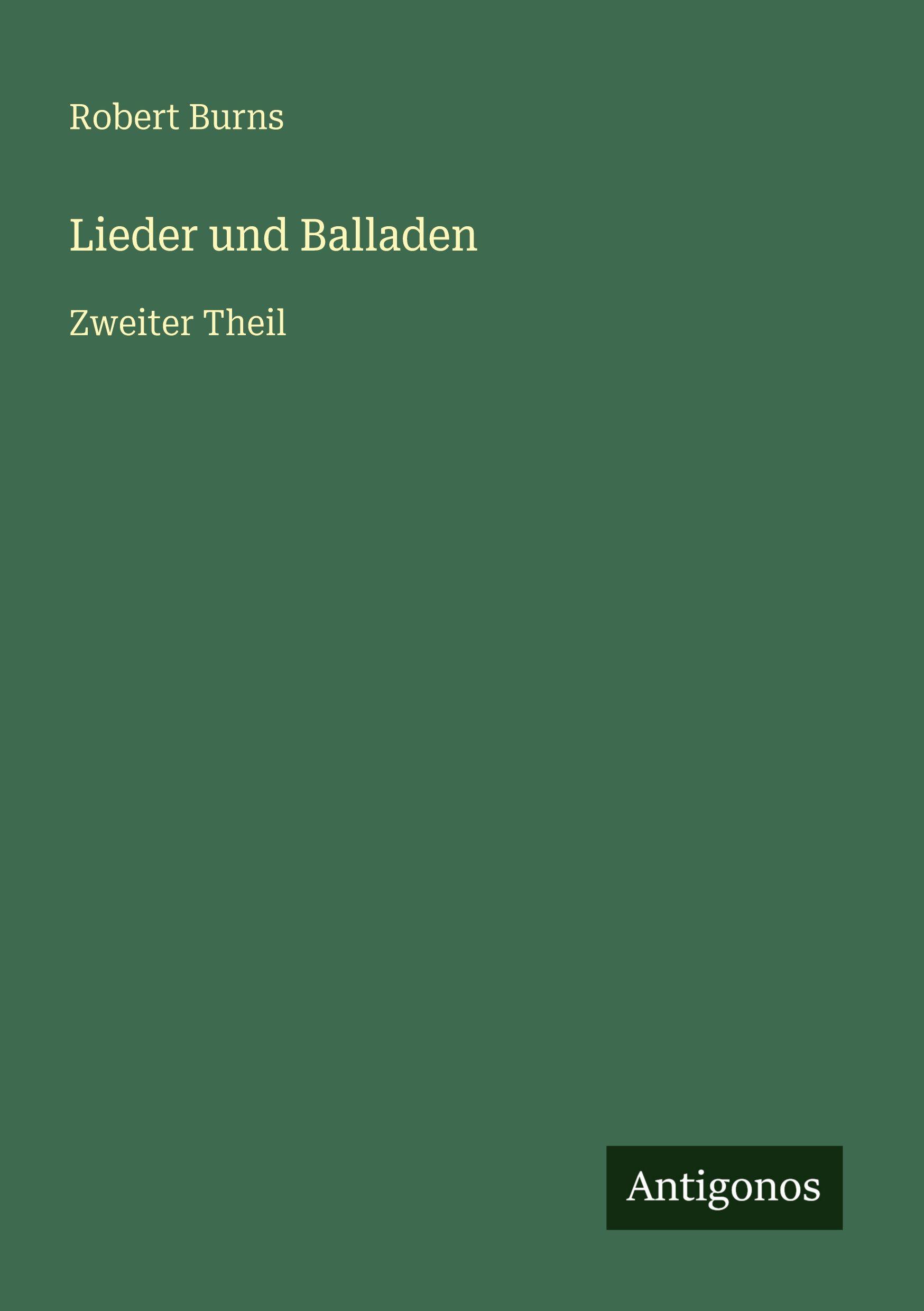 Vorderes Coverbild Lieder und Balladen