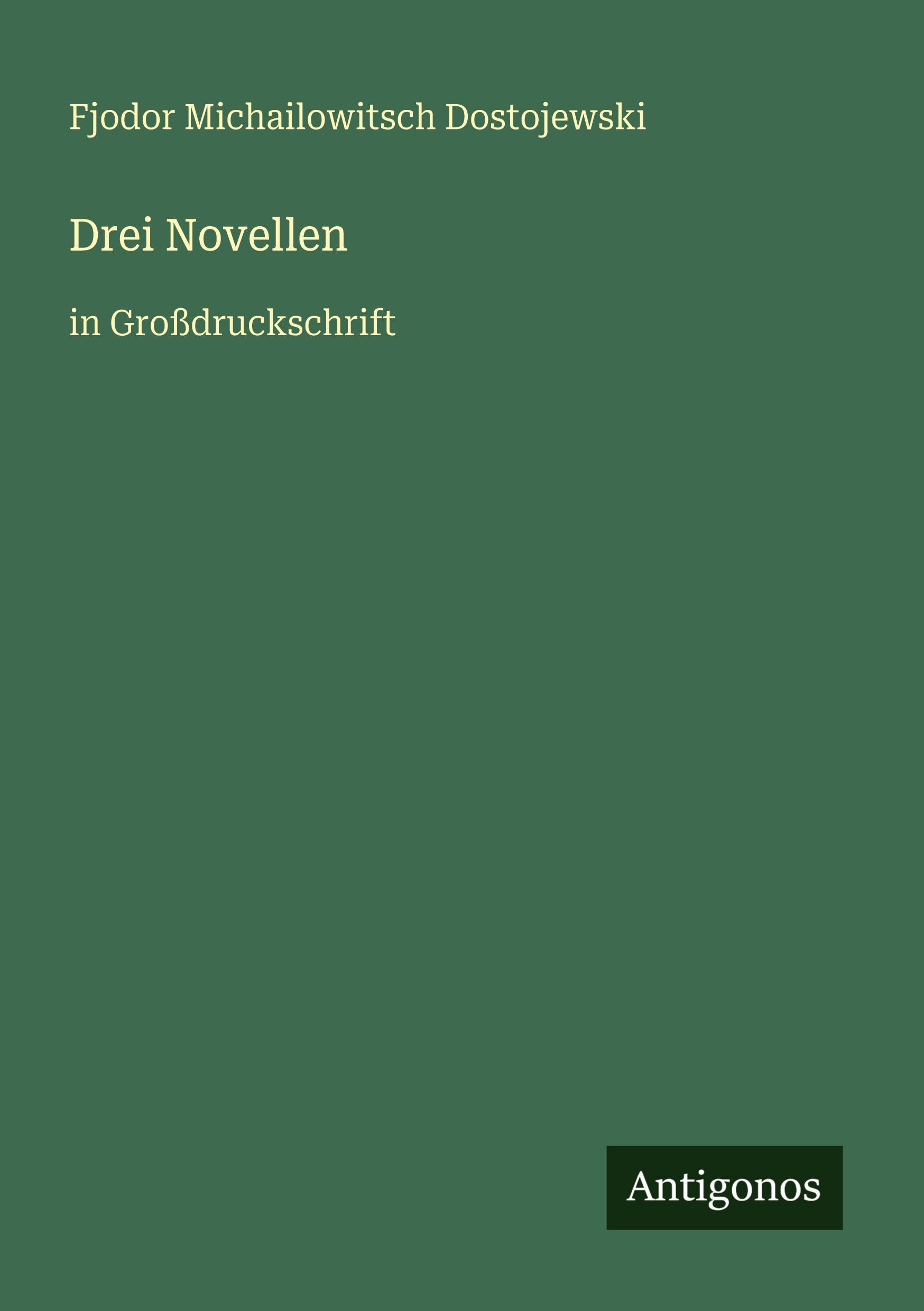 Vorderes Coverbild Drei Novellen