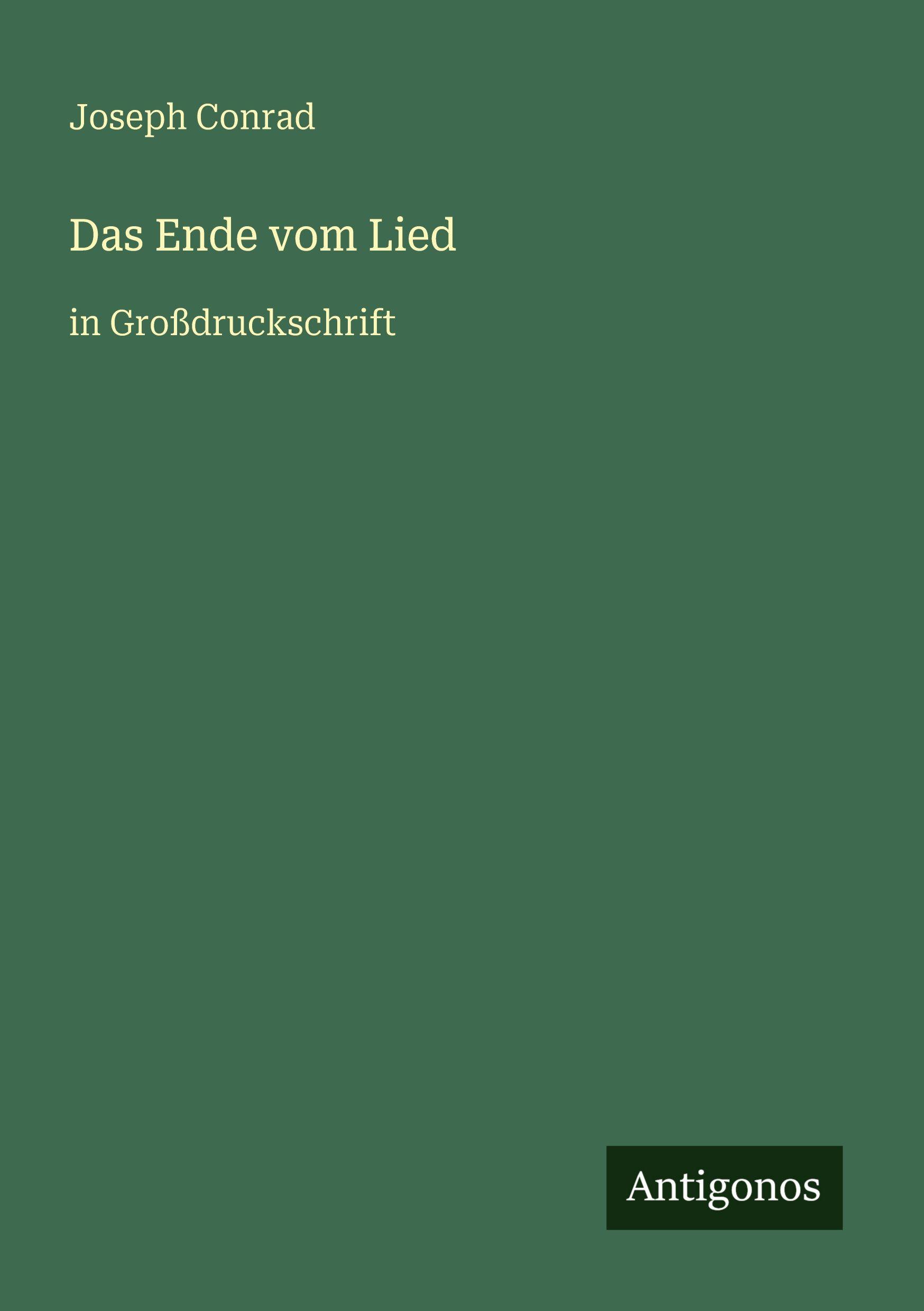 Vorderes Coverbild Das Ende vom Lied