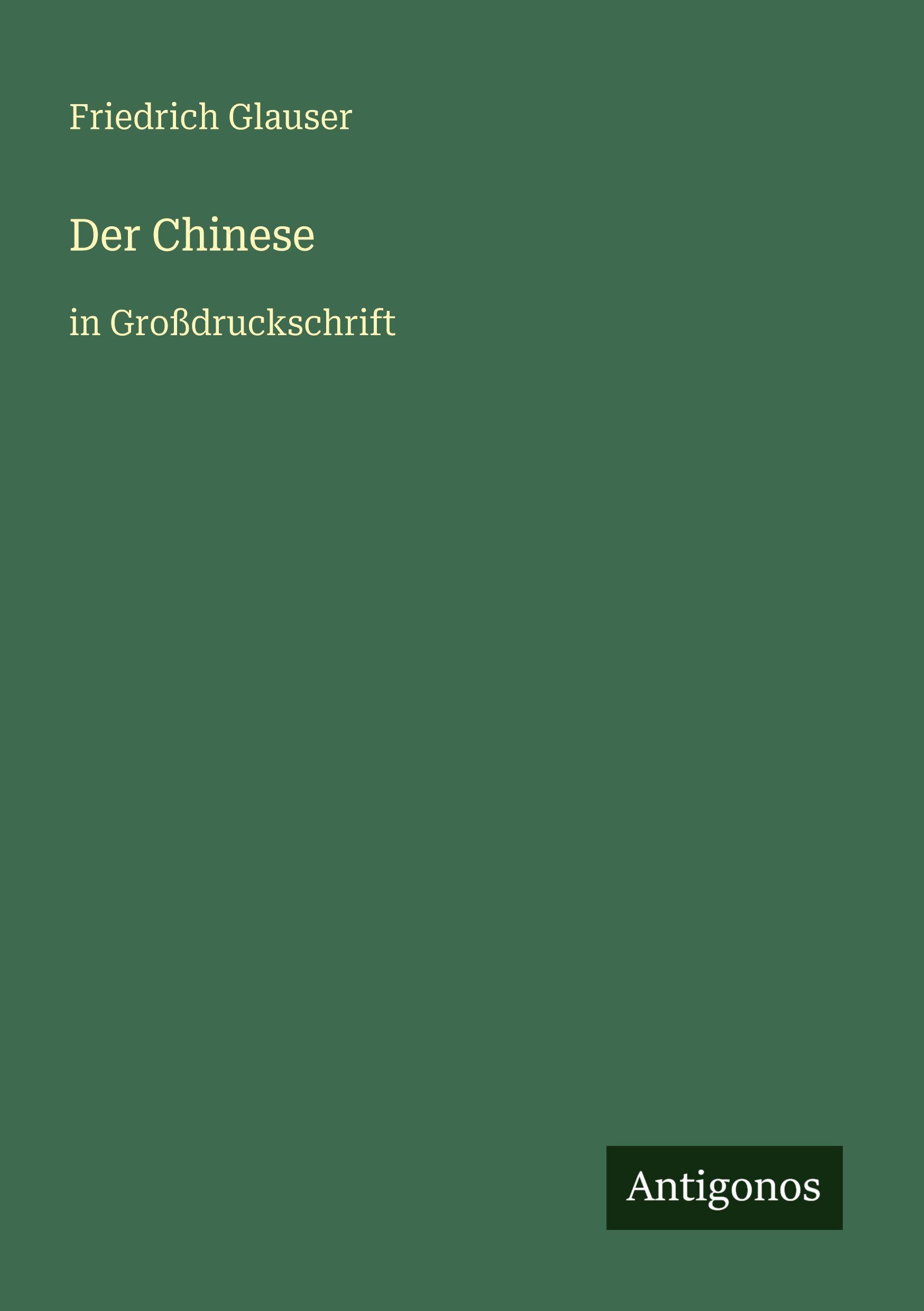 Vorderes Coverbild Der Chinese