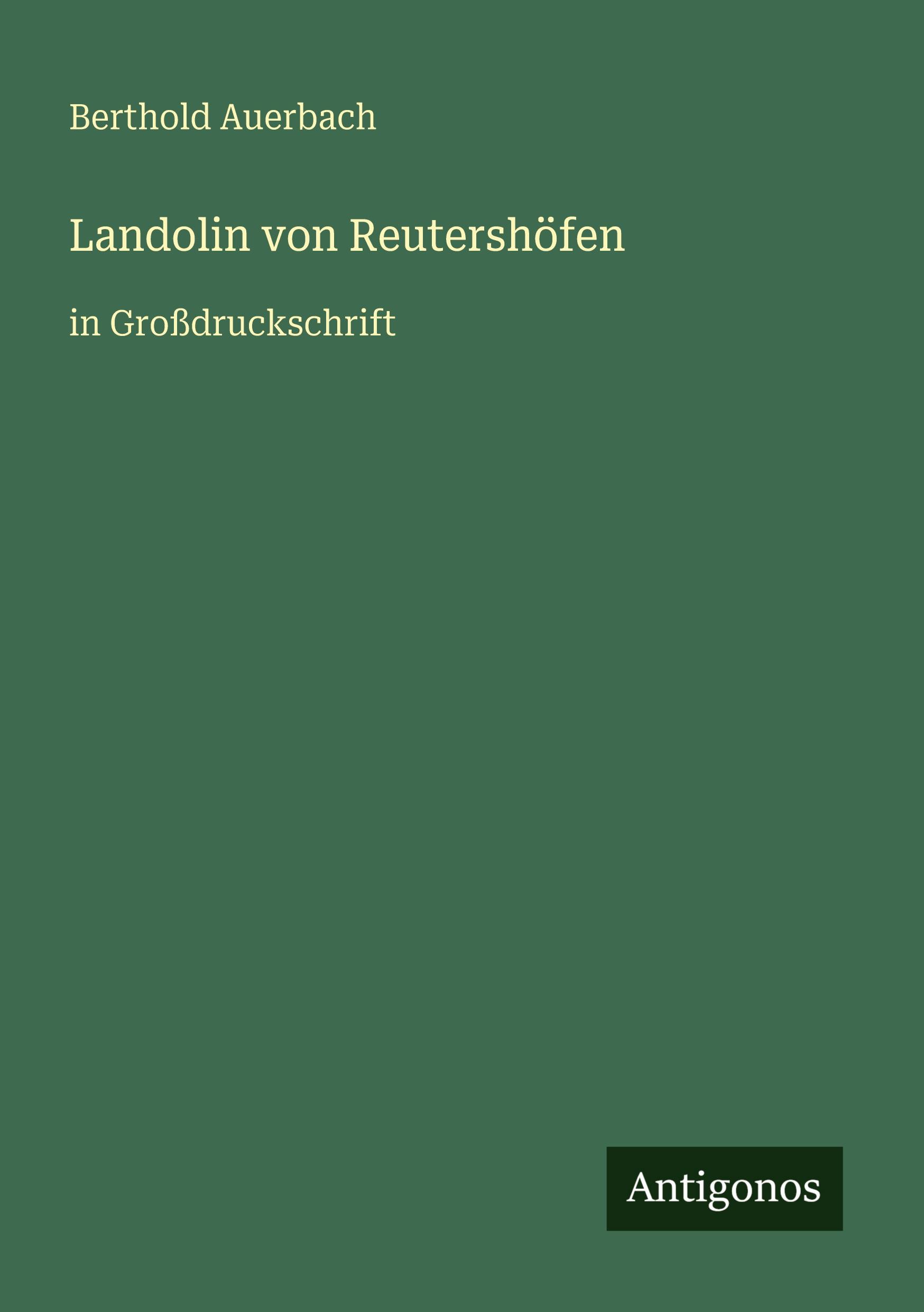 Vorderes Coverbild Landolin von Reutershöfen