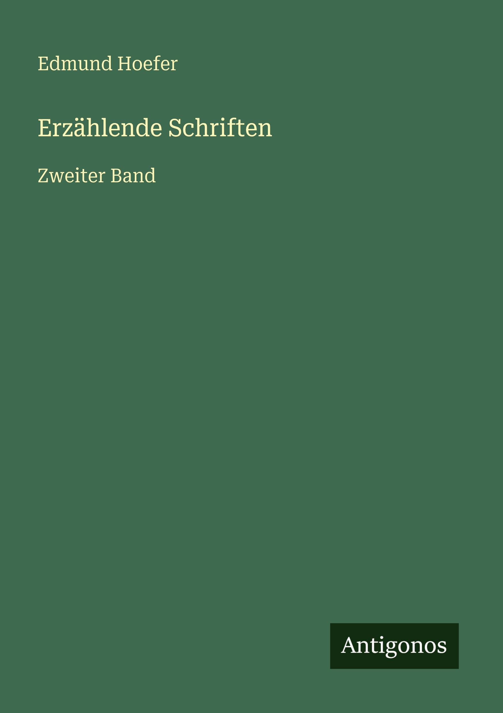 Vorderes Coverbild Erzählende Schriften