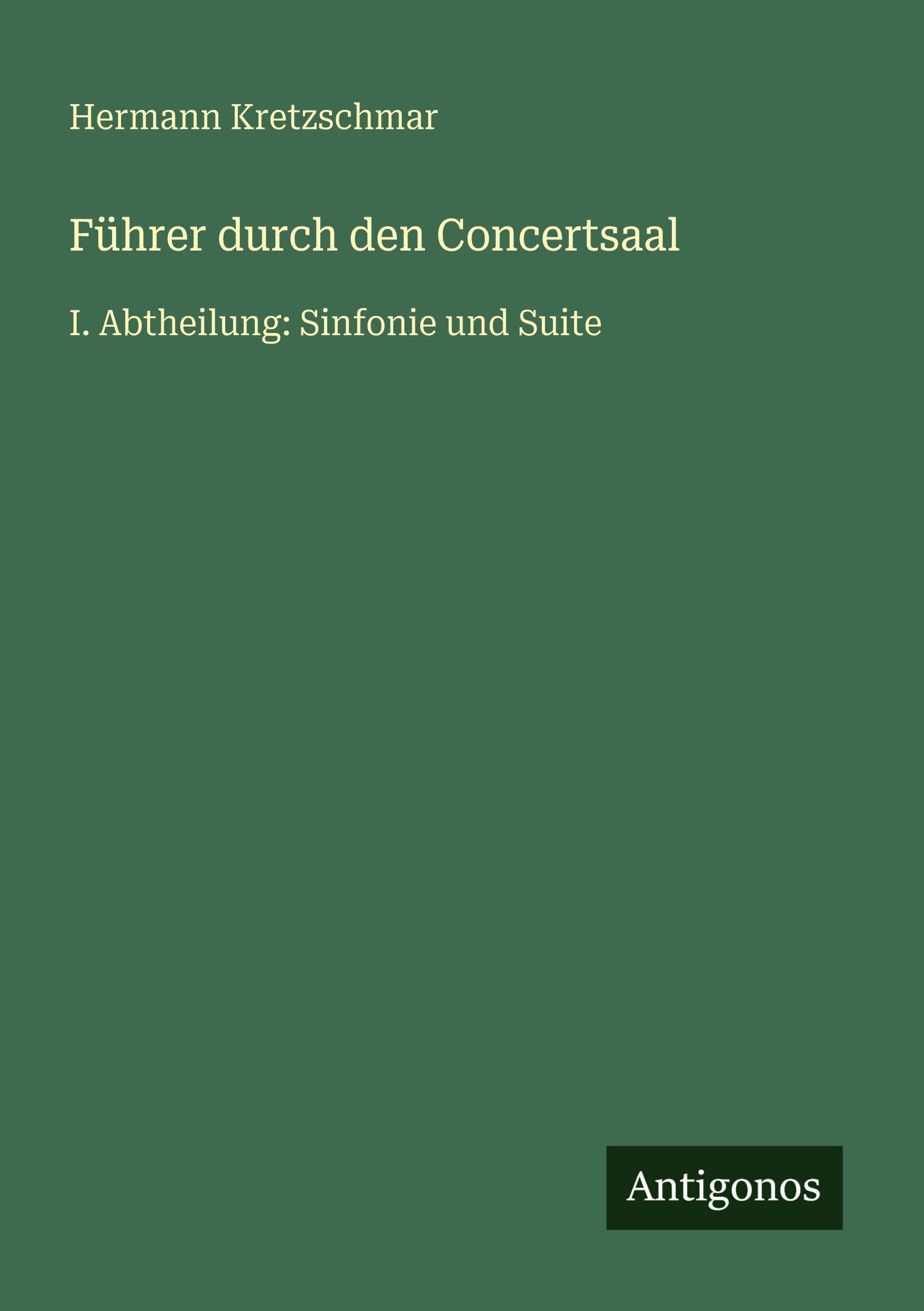 Vorderes Coverbild Führer durch den Concertsaal