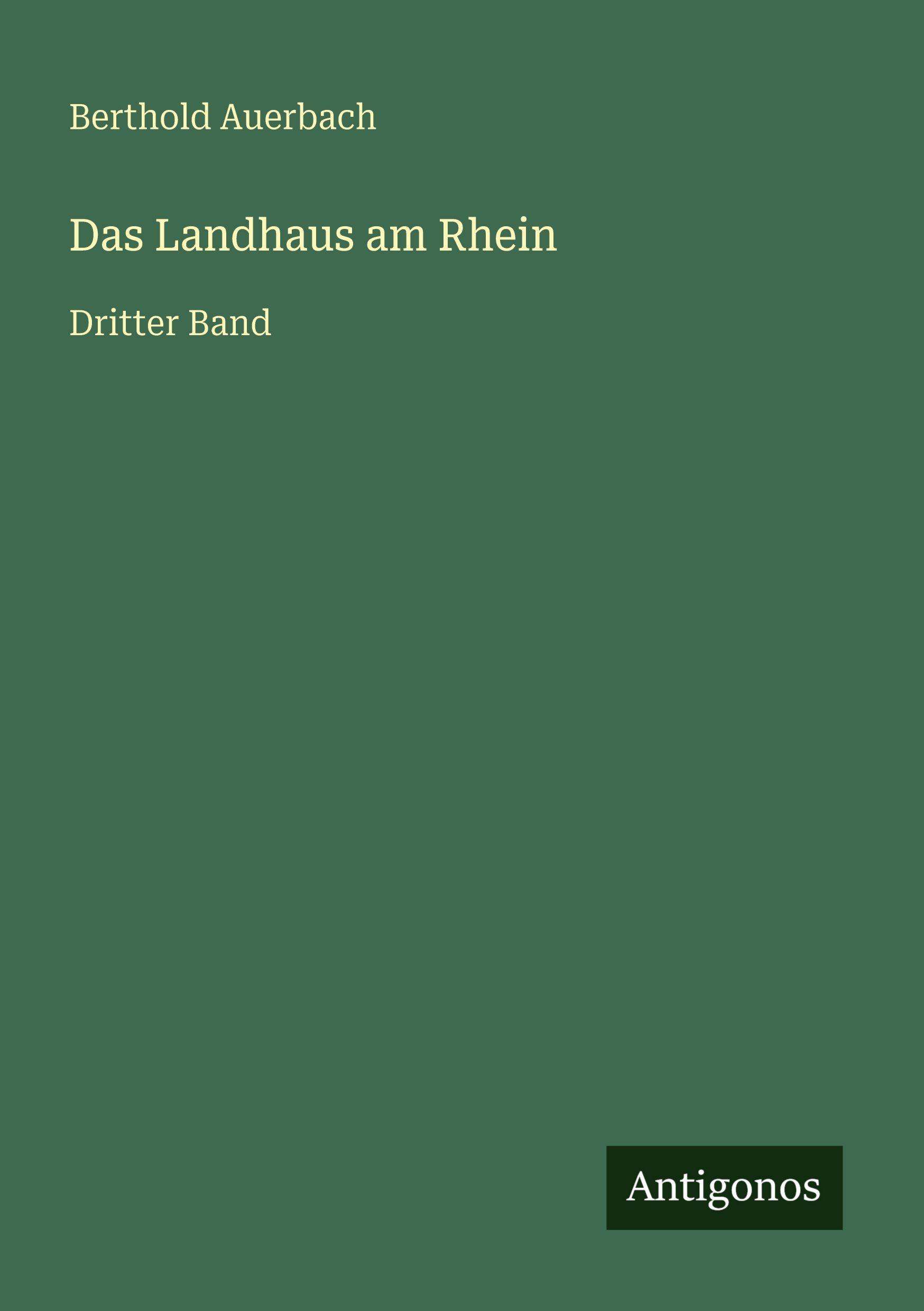 Vorderes Coverbild Das Landhaus am Rhein