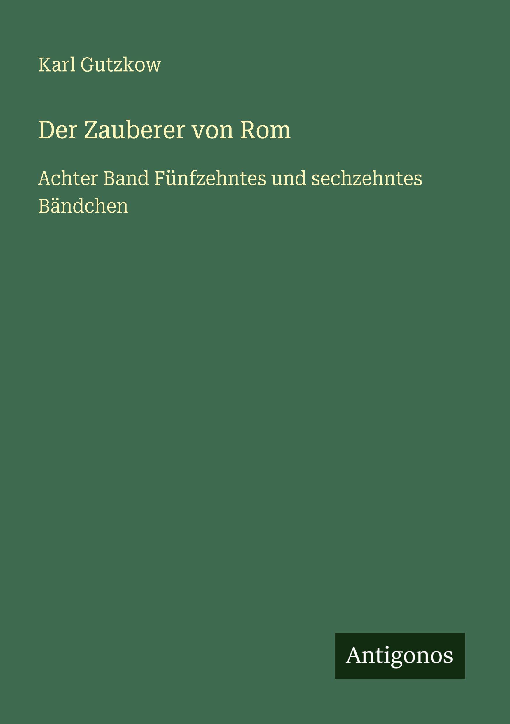 Vorderes Coverbild Der Zauberer von Rom
