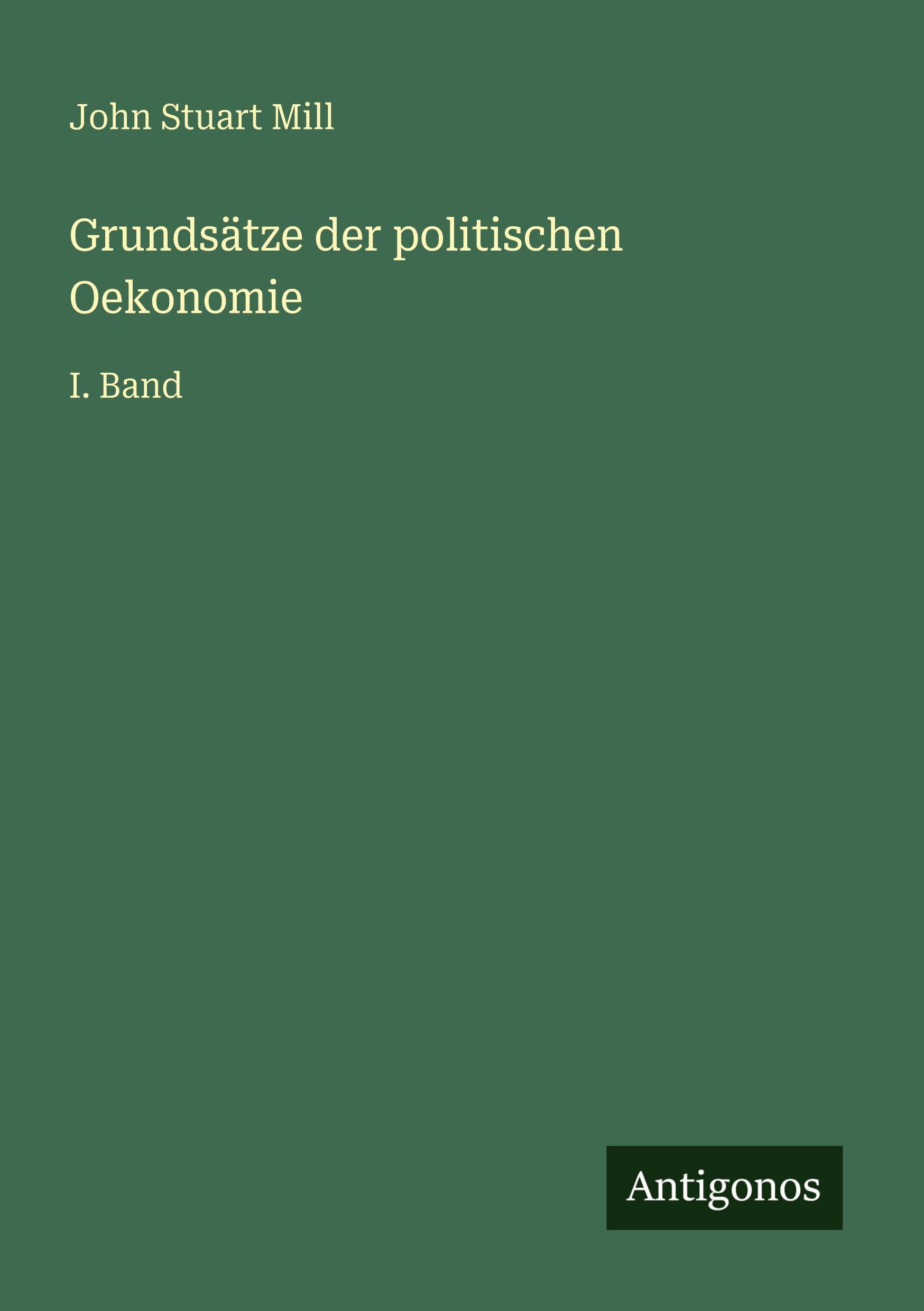 Vorderes Coverbild Grundsätze der politischen Oekonomie
