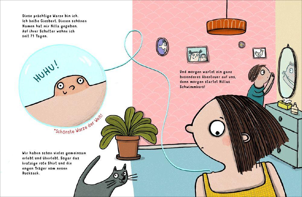 Beispielinhalt (Bild) Warze Giesbert geht baden