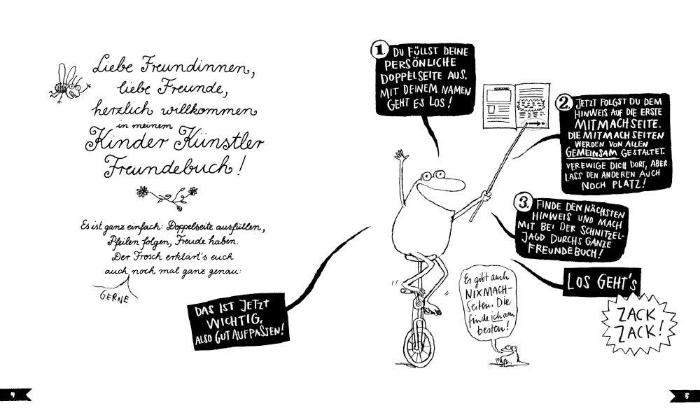 Beispielinhalt (Bild) Mein Kinder Künstler Freundebuch