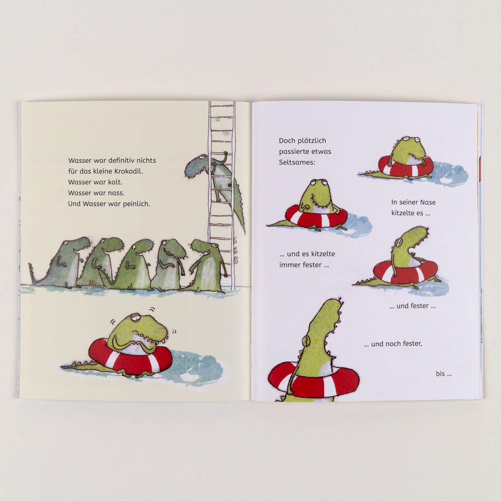 Beispielinhalt (Bild) Das wasserscheue Krokodil