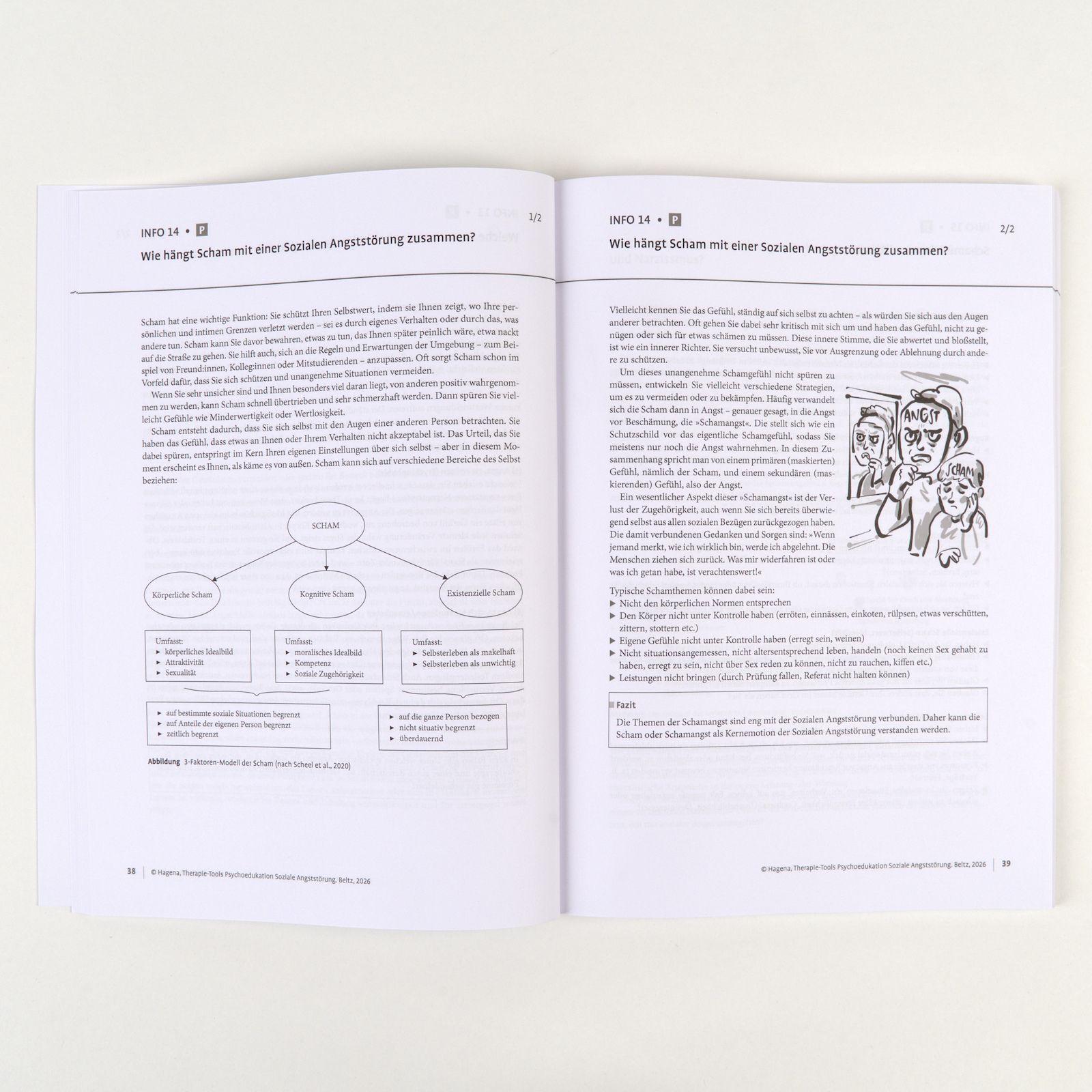 Beispielinhalt (Bild) Therapie-Tools Psychoedukation Soziale Angststörung