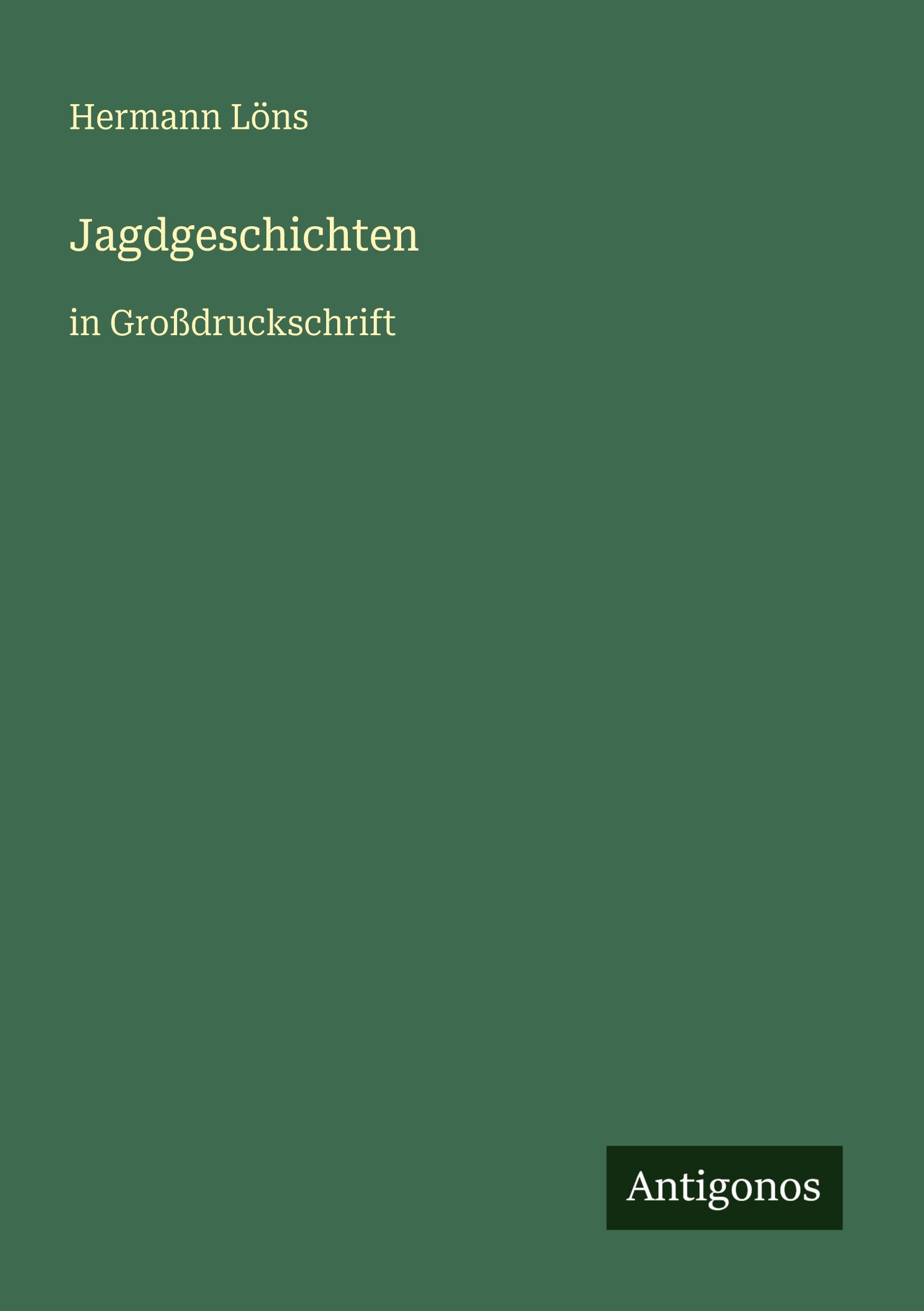 Vorderes Coverbild Jagdgeschichten