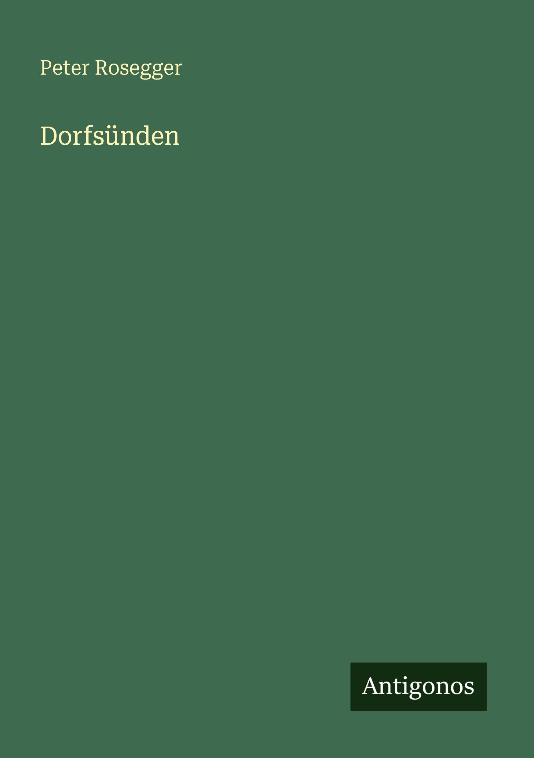 Vorderes Coverbild Dorfsünden