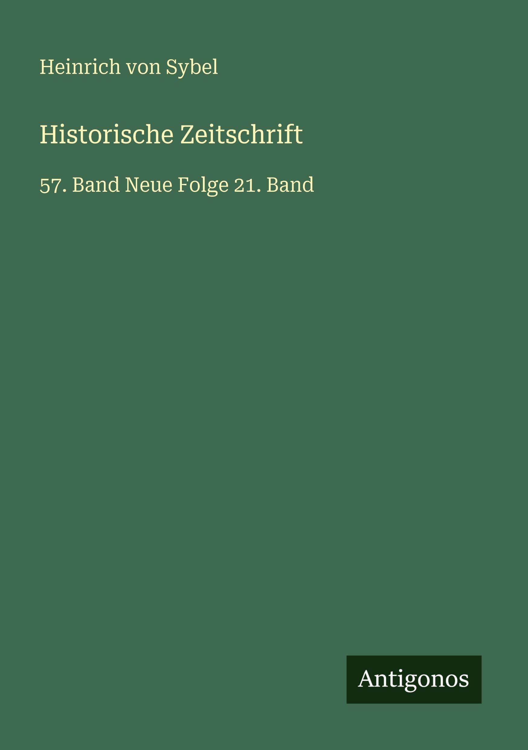 Vorderes Coverbild Historische Zeitschrift
