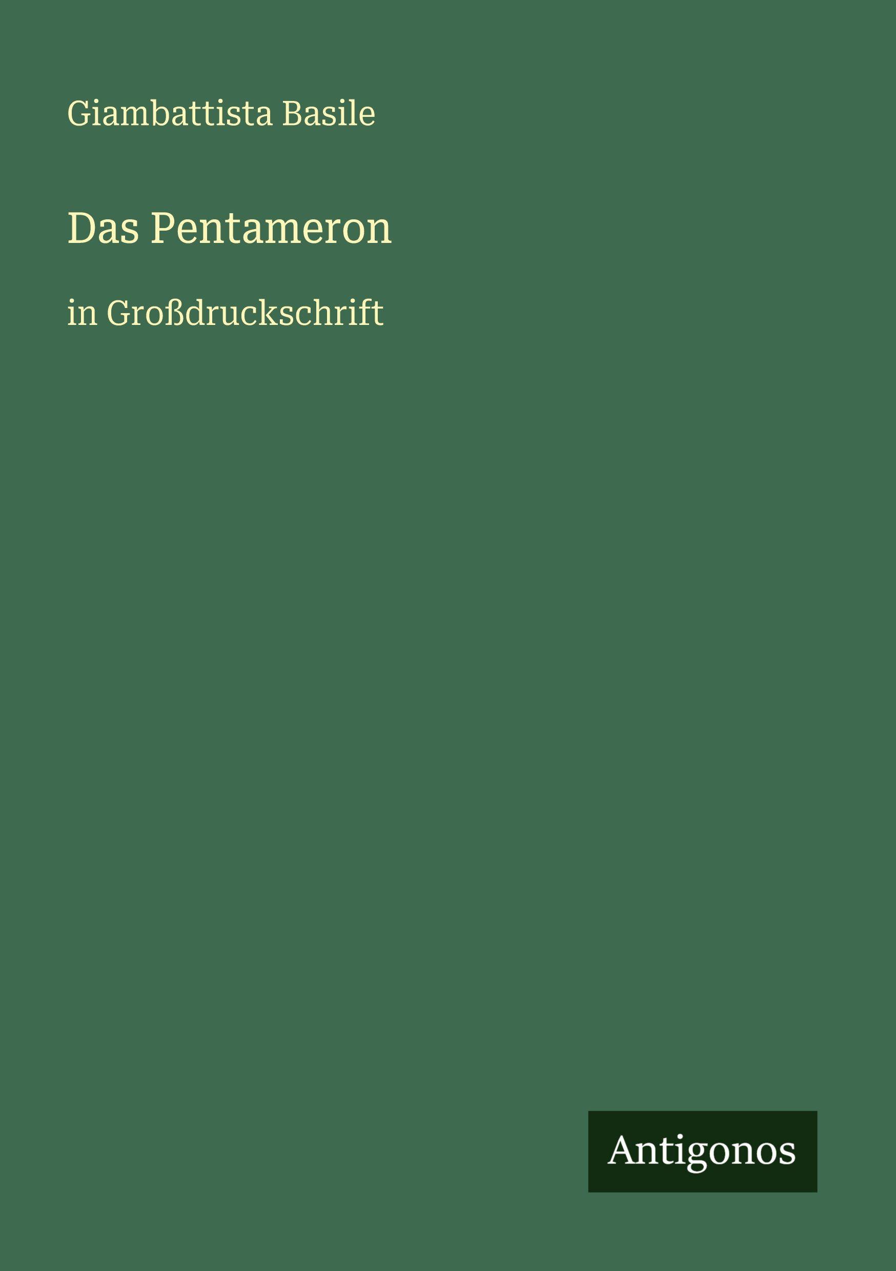 Vorderes Coverbild Das Pentameron