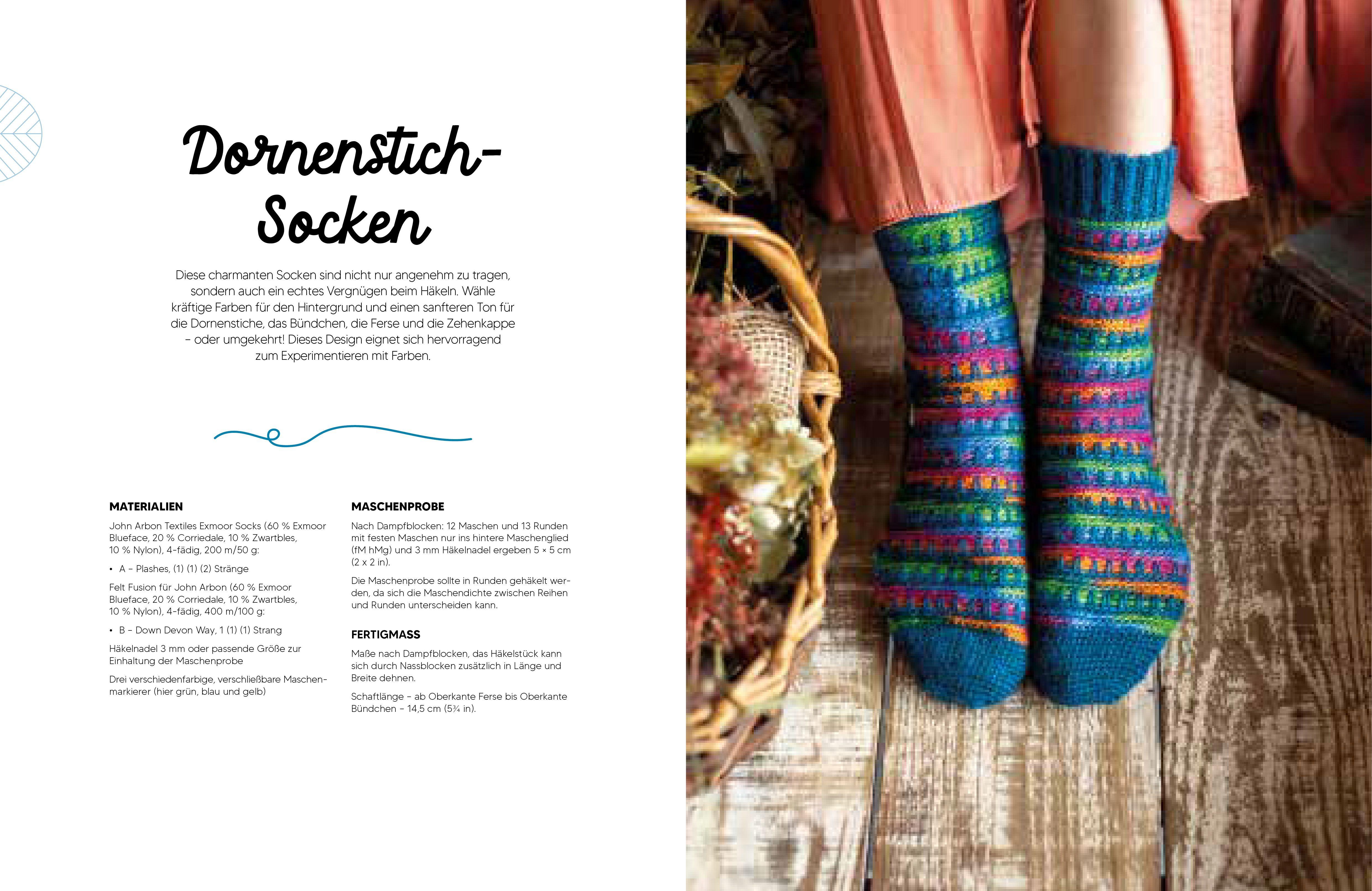 Beispielinhalt (Bild) Das 1x1 der Häkelsocke