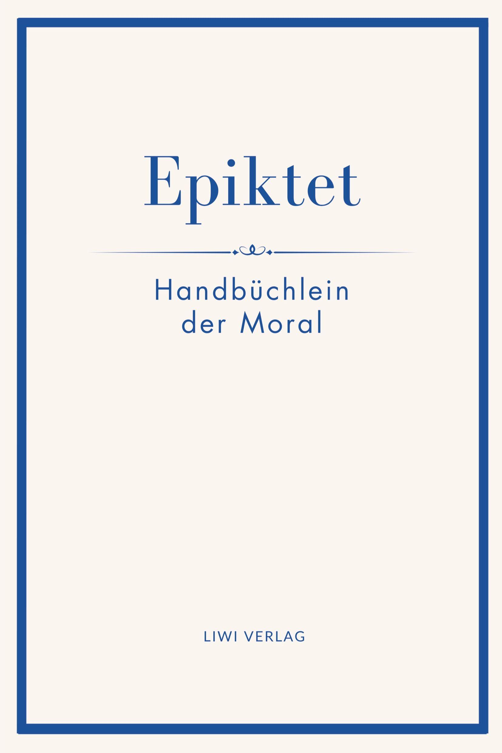 Vorderes Coverbild Epiktet: Handbüchlein der Moral