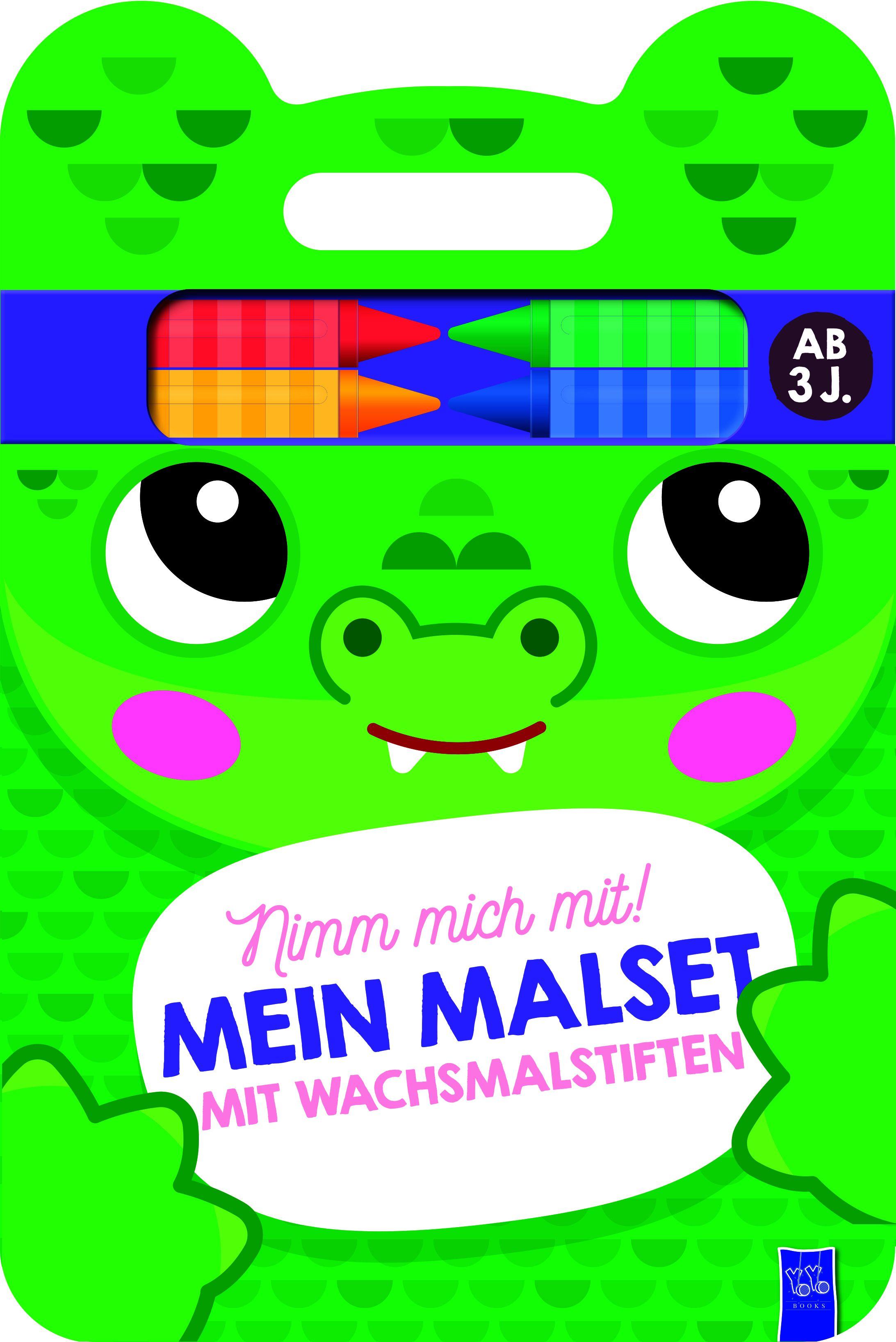 Vorderes Coverbild Nimm mich mit: Mein Malset mit Wachsmalstiften 3+ (Cover Krokodil)