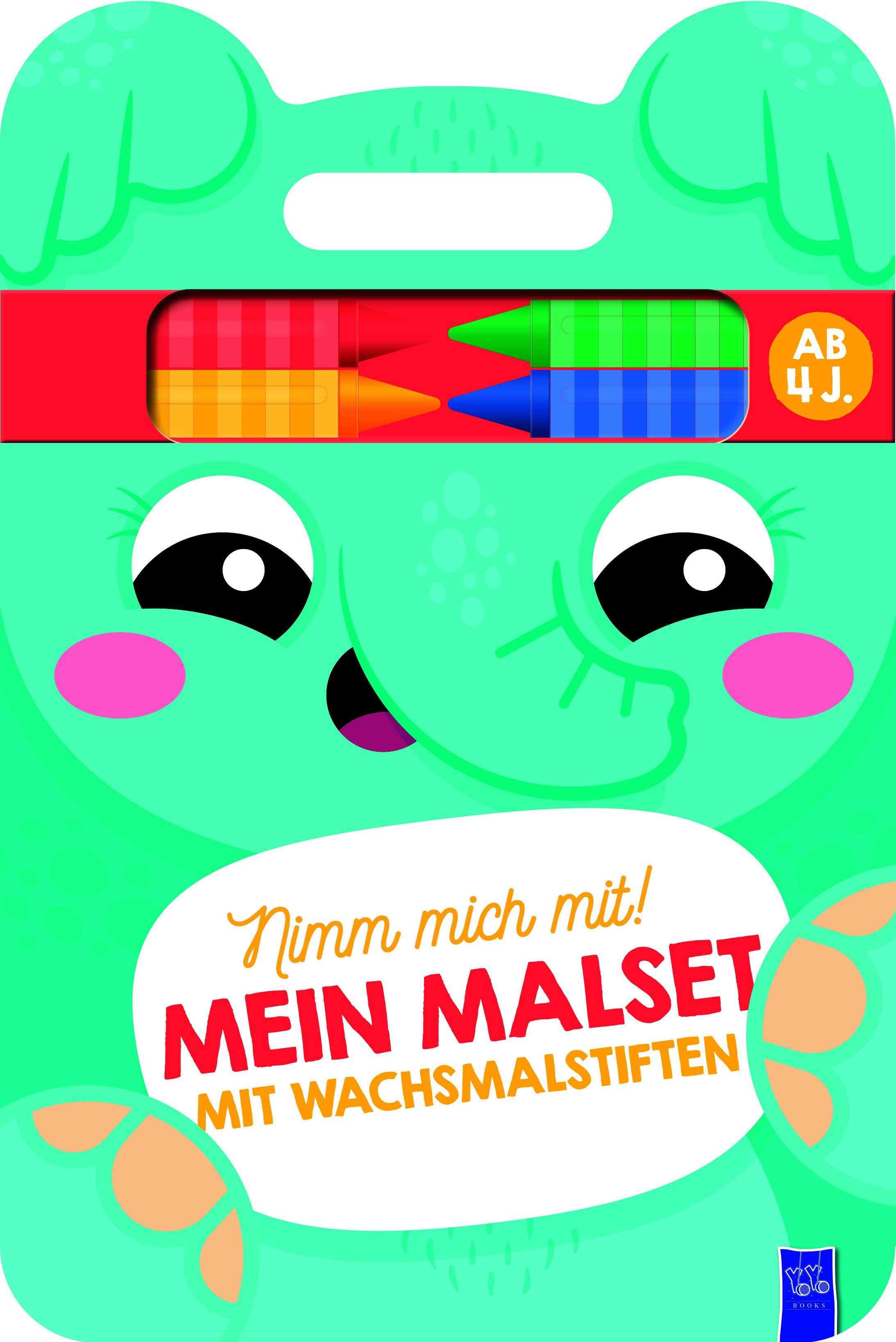 Vorderes Coverbild Nimm mich mit: Mein Malset mit Wachsmalstiften 4+ (Cover Elefant)