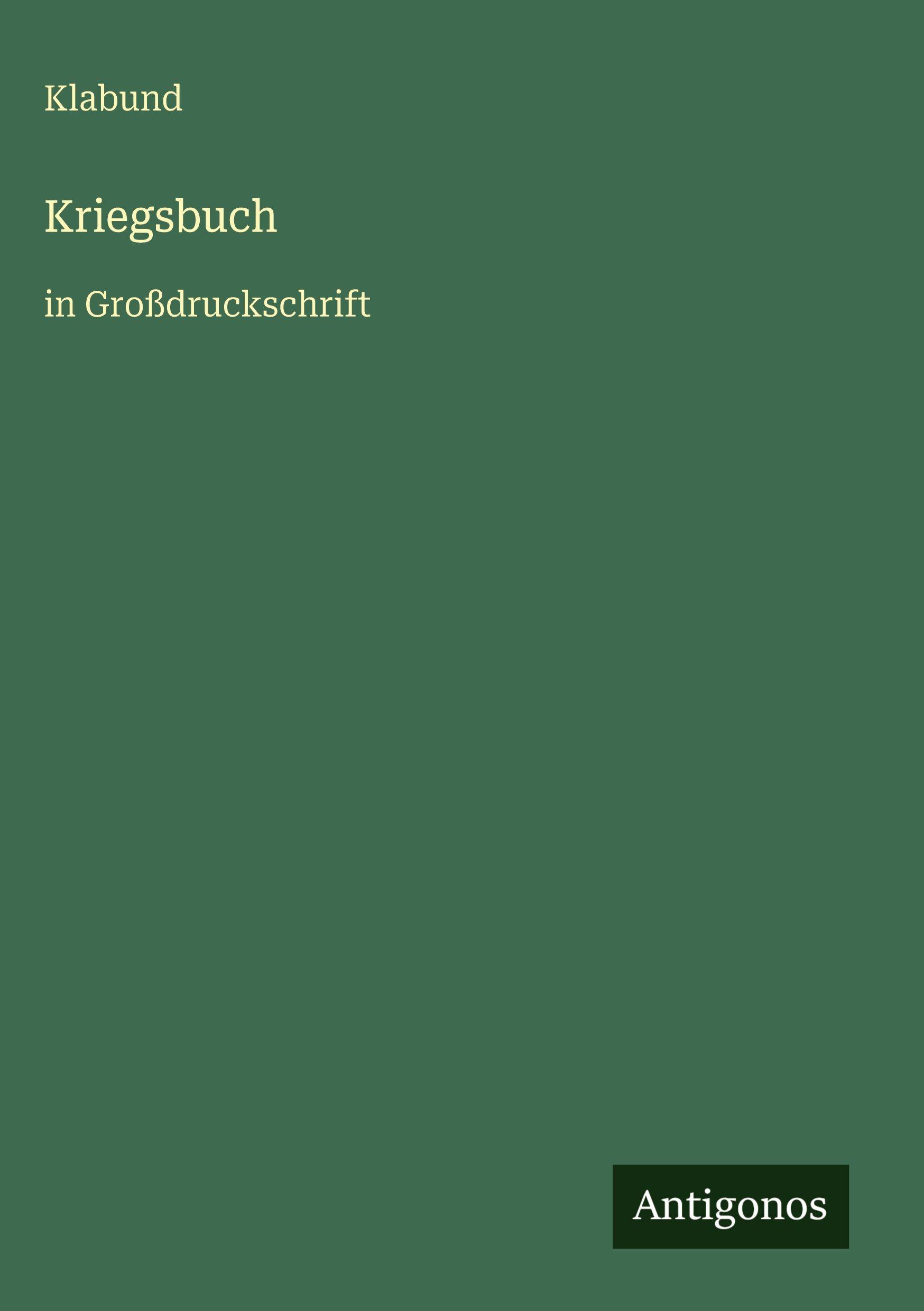 Vorderes Coverbild Kriegsbuch
