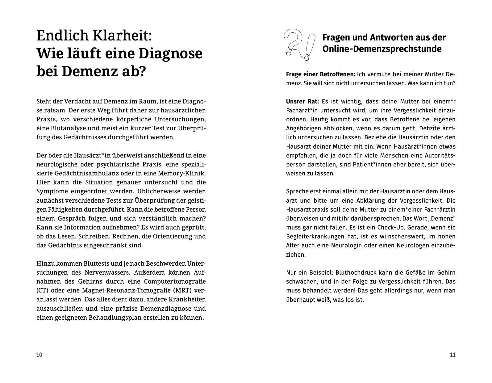 Beispielinhalt (Bild) Denk auch an dich