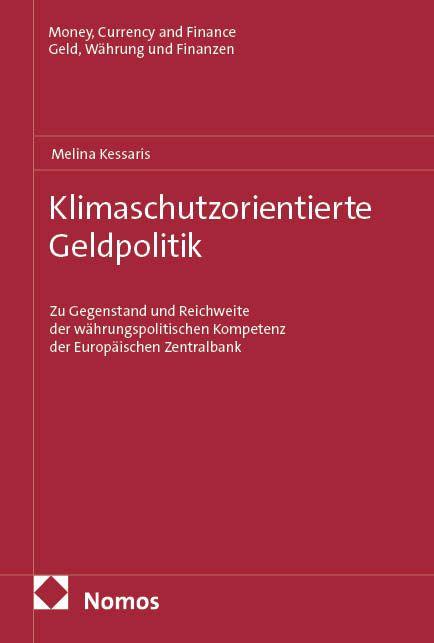 Vorderes Coverbild Klimaschutzorientierte Geldpolitik