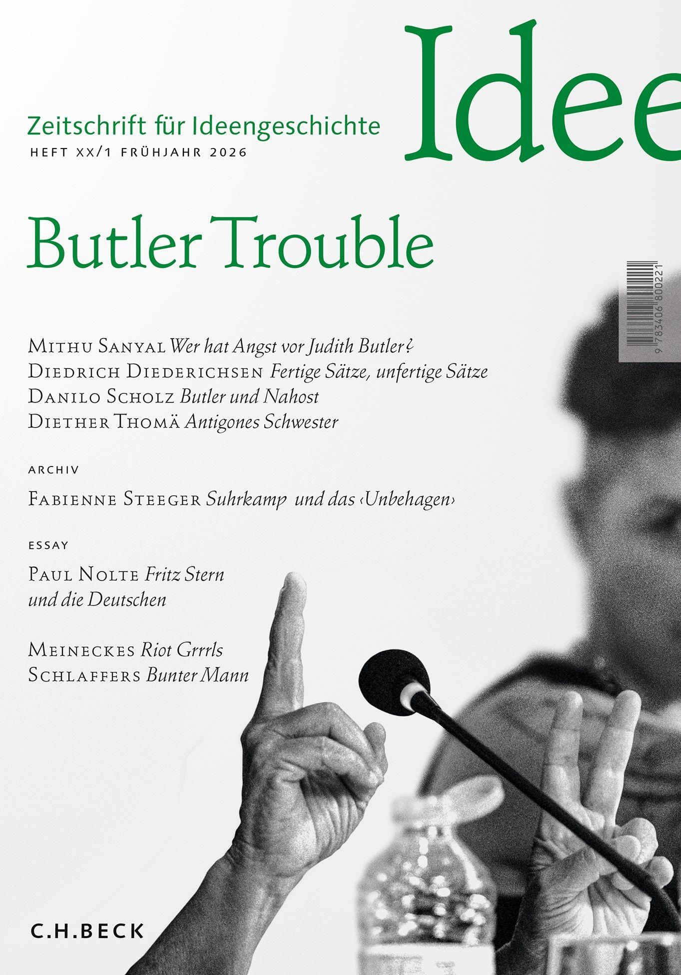 Vorderes Coverbild Zeitschrift für Ideengeschichte Heft XX/1 Frühjahr 2026