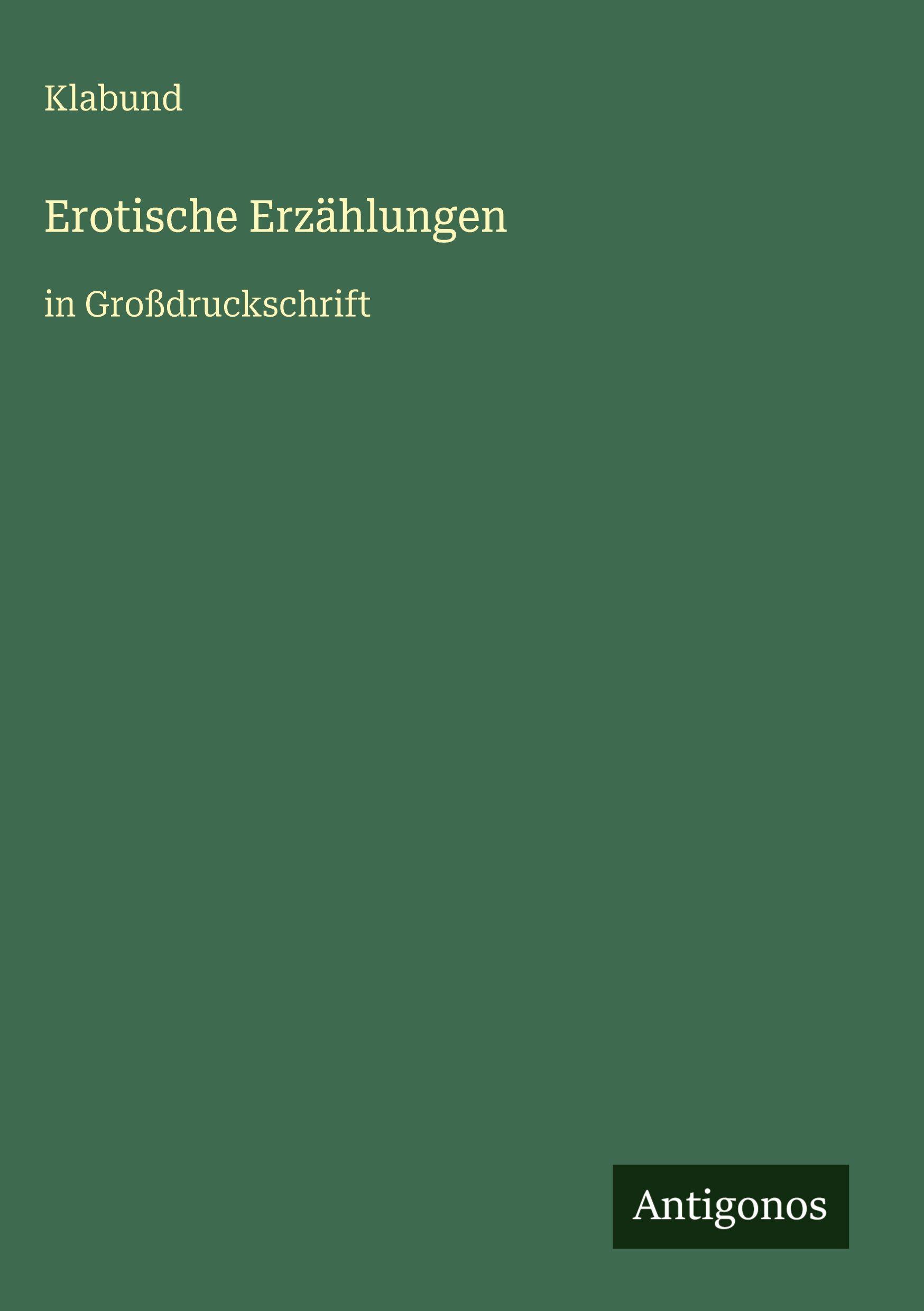 Vorderes Coverbild Erotische Erzählungen