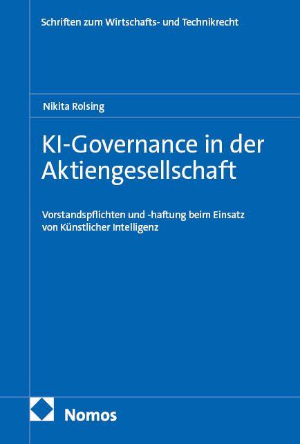 Vorderes Coverbild KI-Governance in der Aktiengesellschaft