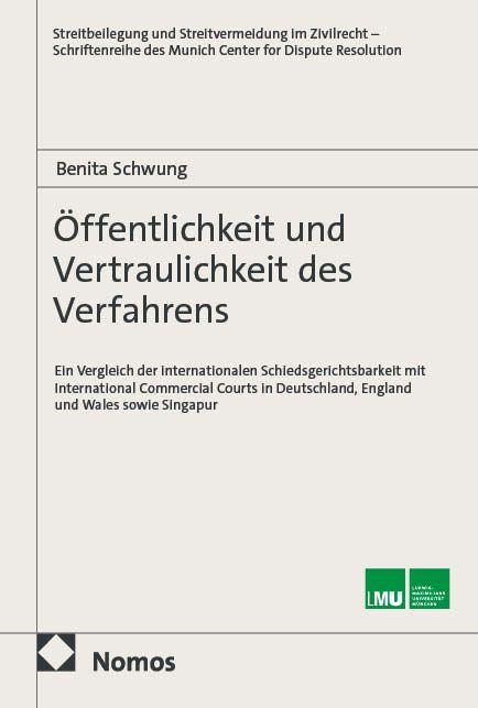Vorderes Coverbild Öffentlichkeit und Vertraulichkeit des Verfahrens